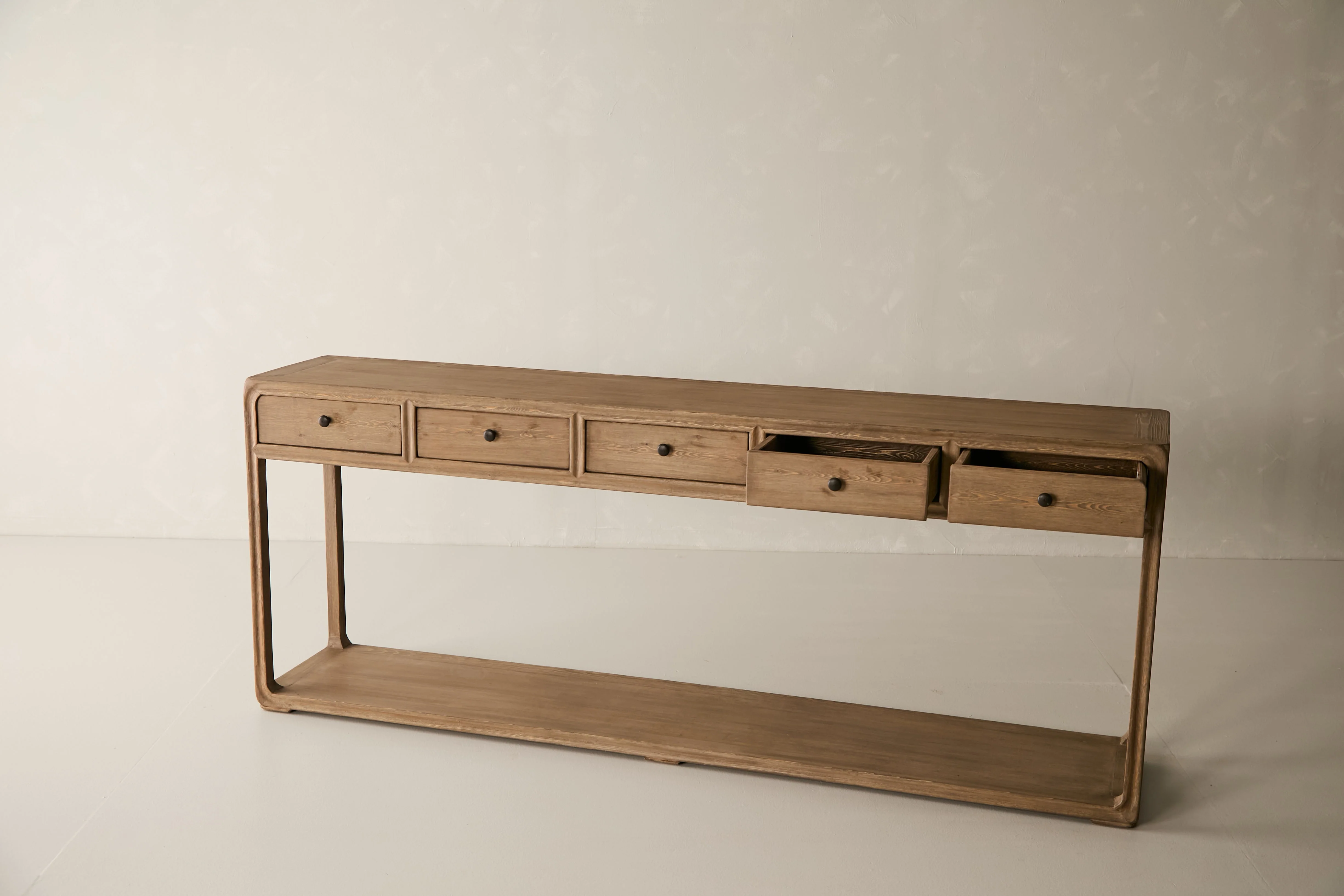 Palmer 5-Drawer Console - Aged Brown - Image 9
