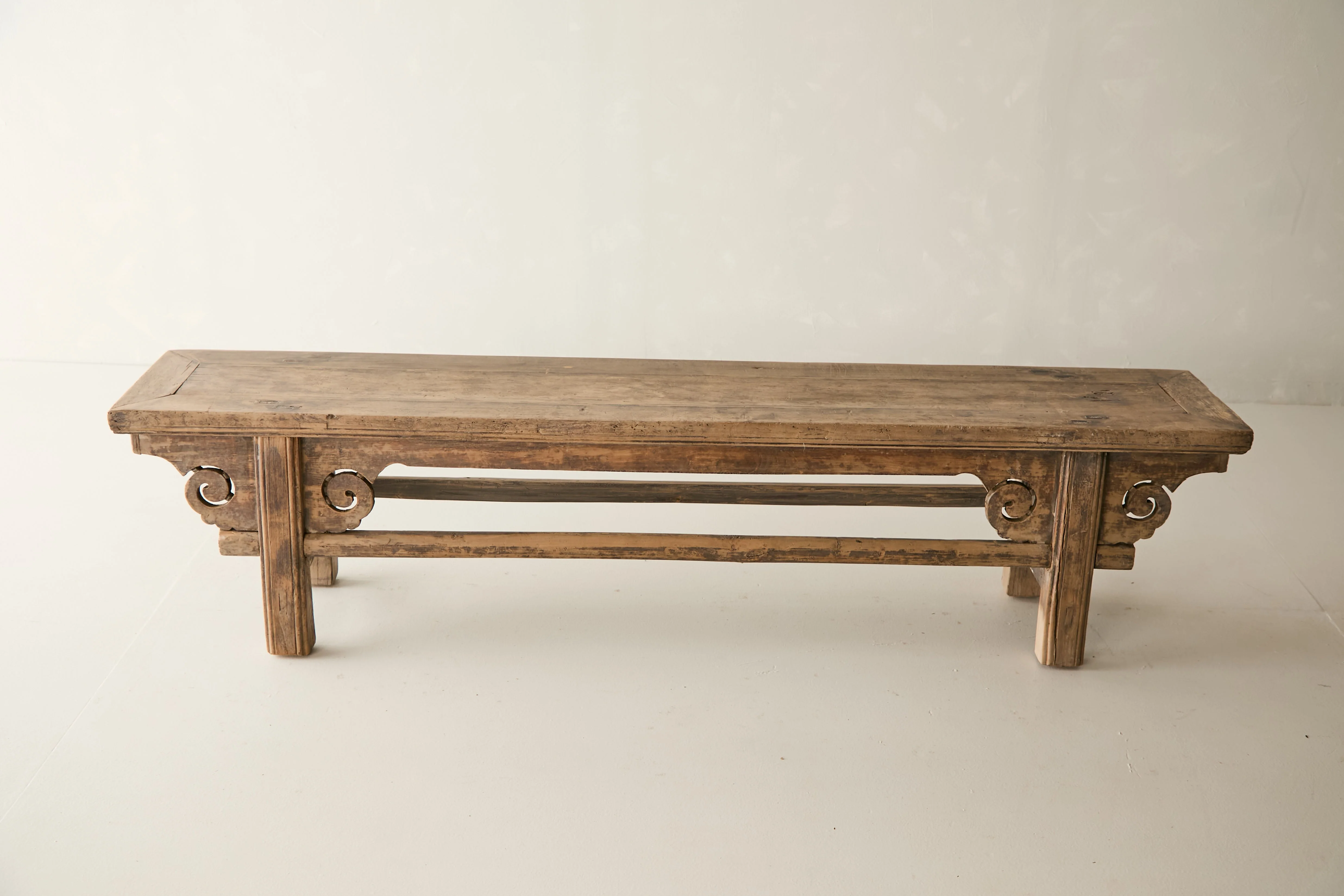 Antique Solid Elm Bench - Circa 1925 No. J1 - Image 3