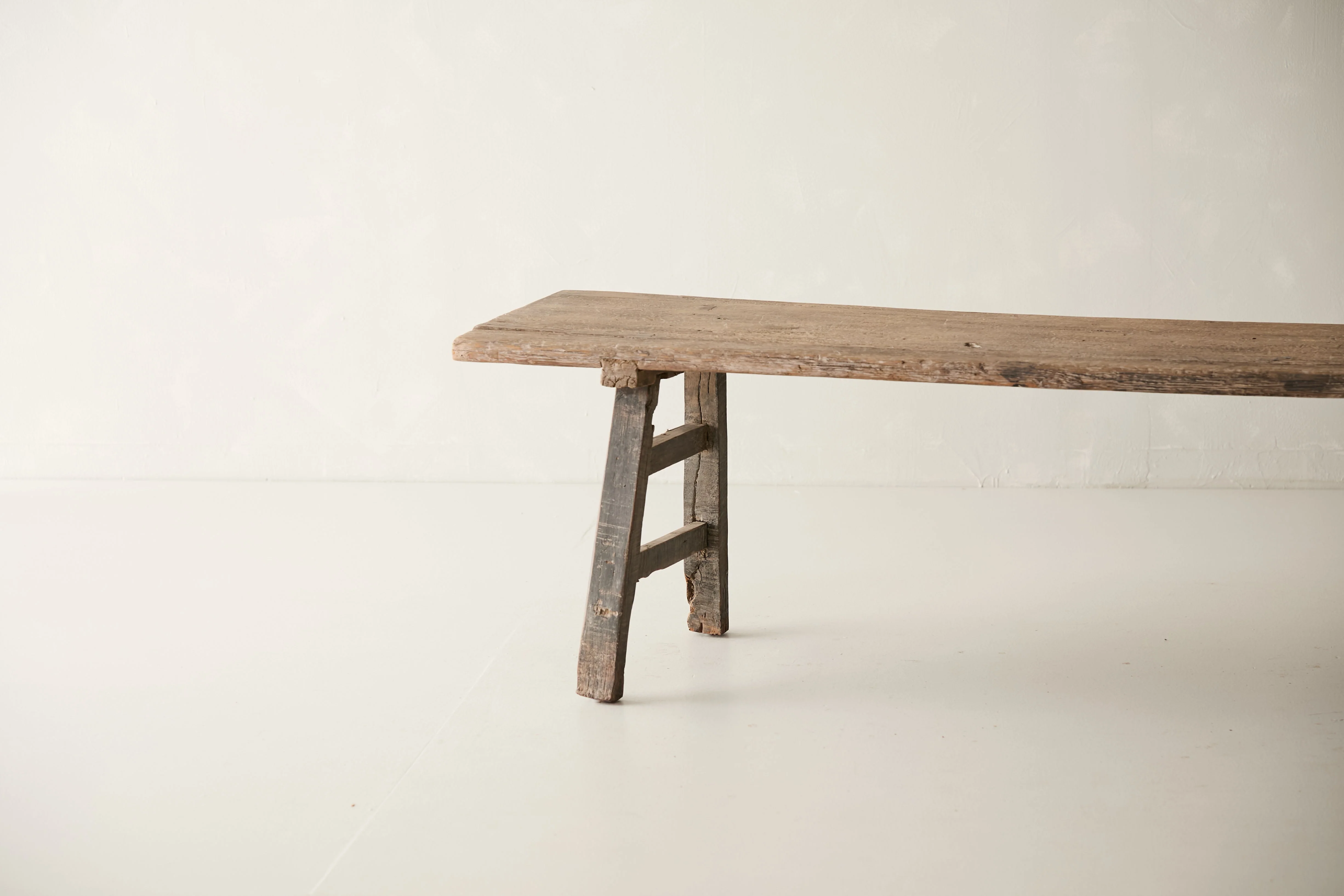 Vintage Solid Elm Bench - Circa 1945 No. J02 - Image 5