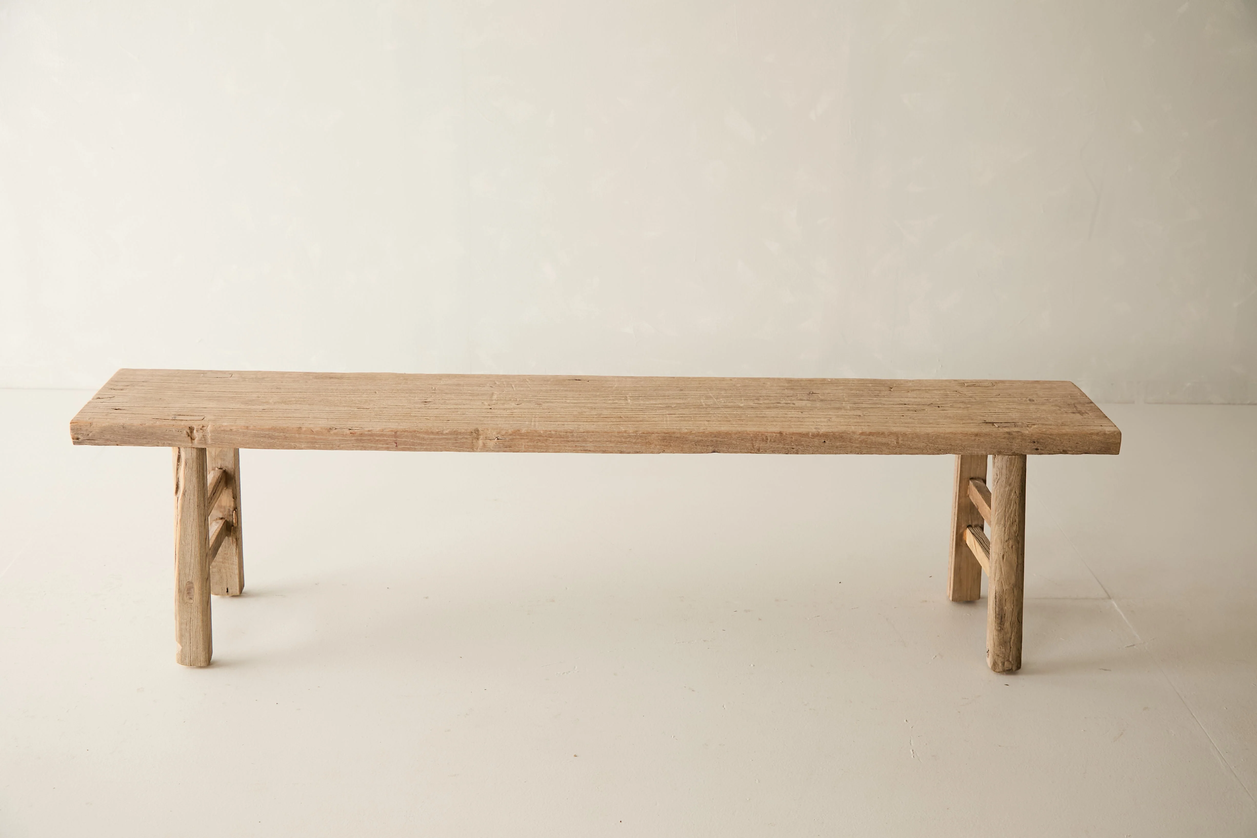Vintage Solid Elm Bench - Circa 1965 No. J03 - Image 3