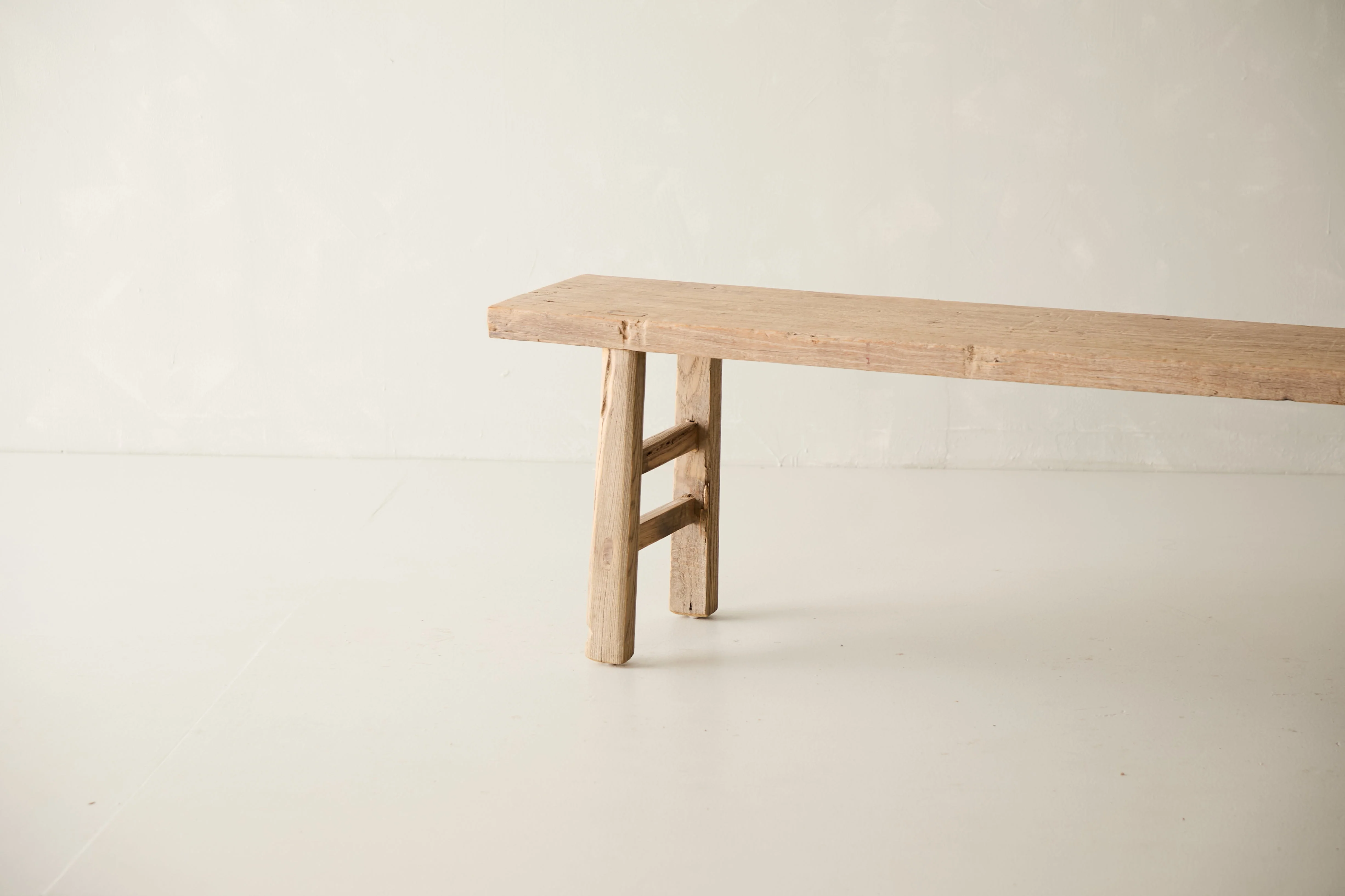 Vintage Solid Elm Bench - Circa 1965 No. J03 - Image 5
