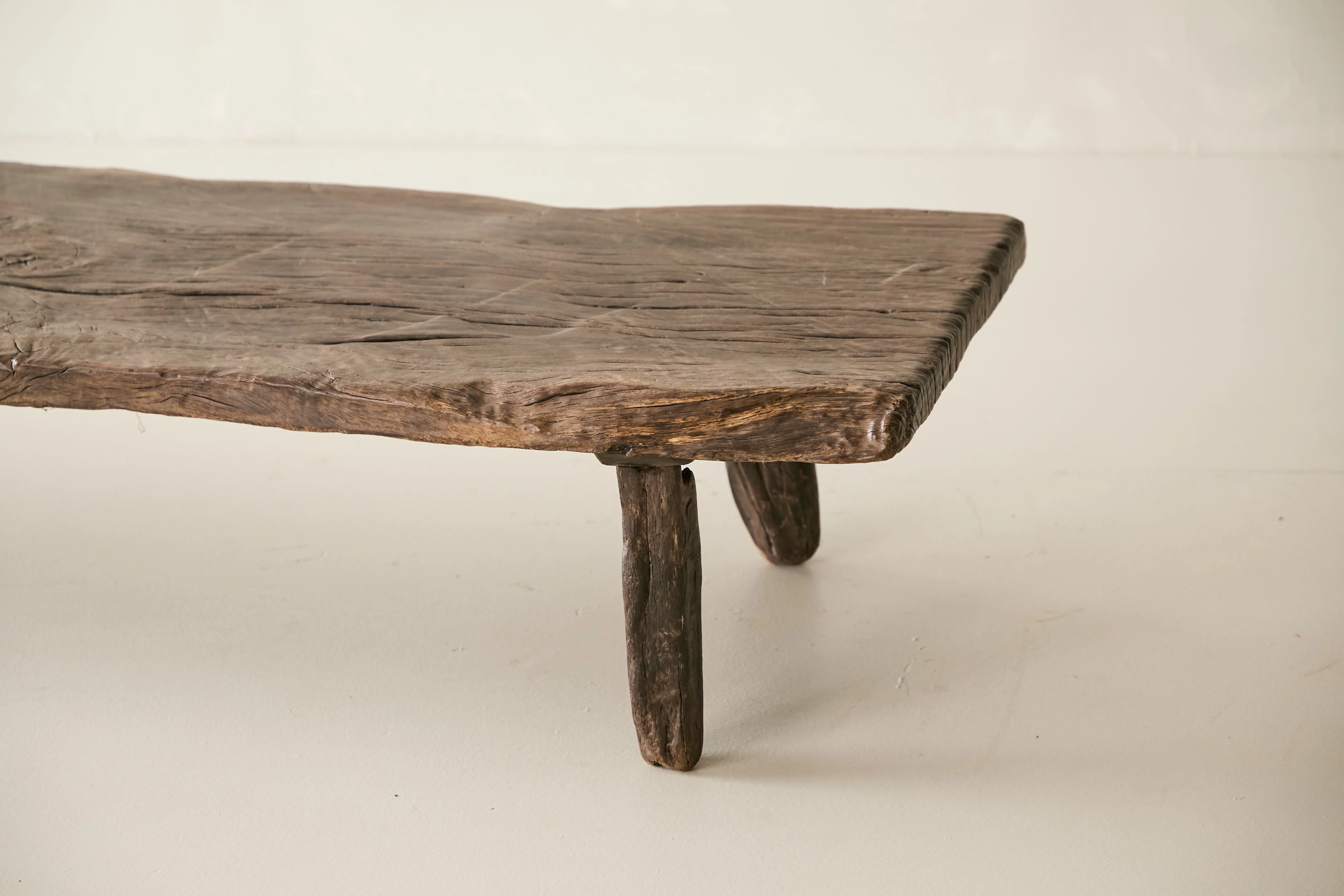Reclaimed Solid Oak Hewn Coffee Table No. J16 - Image 6