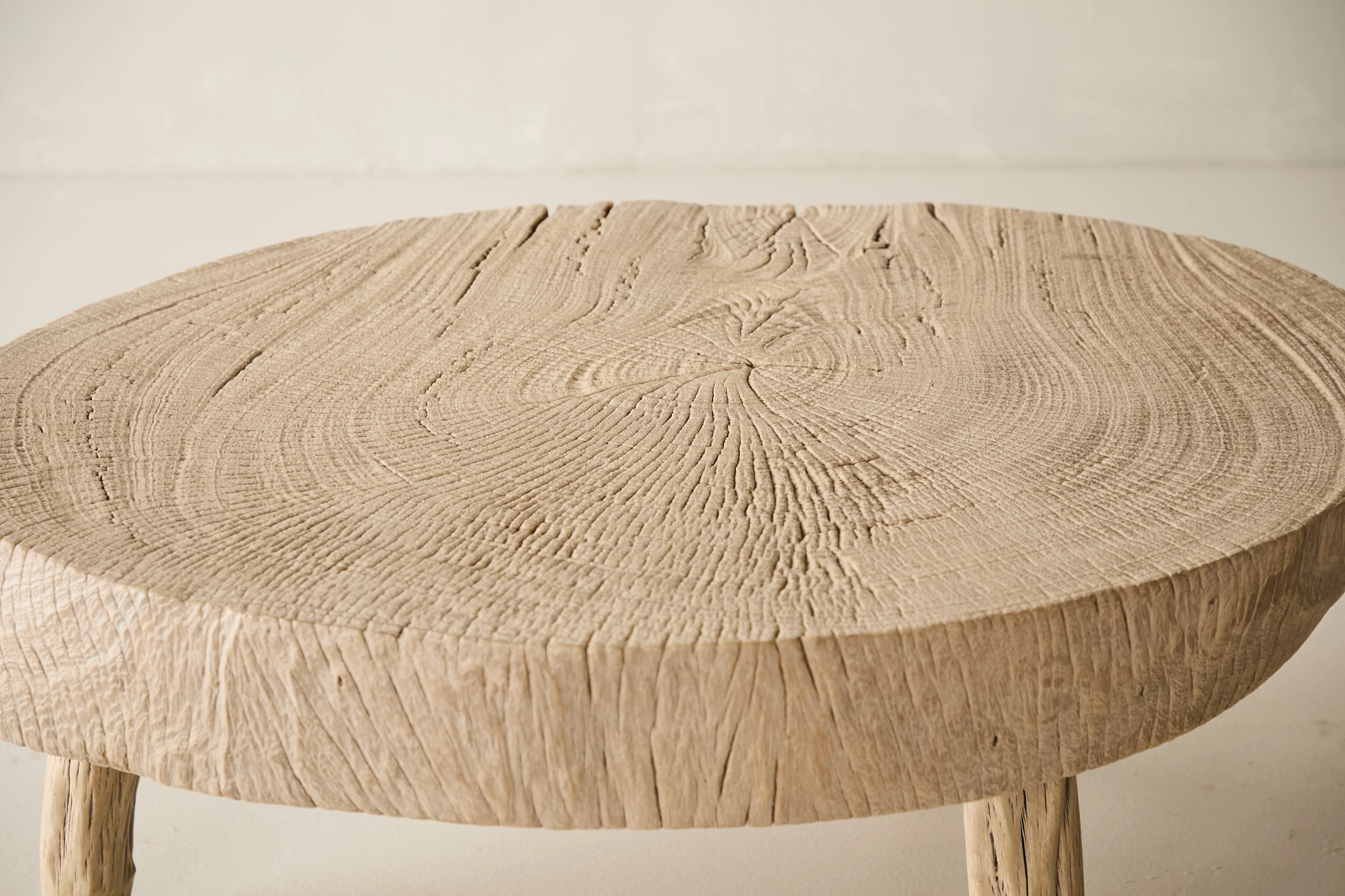 Reclaimed Solid Oak Slab Coffee Table No. J24 - Image 2