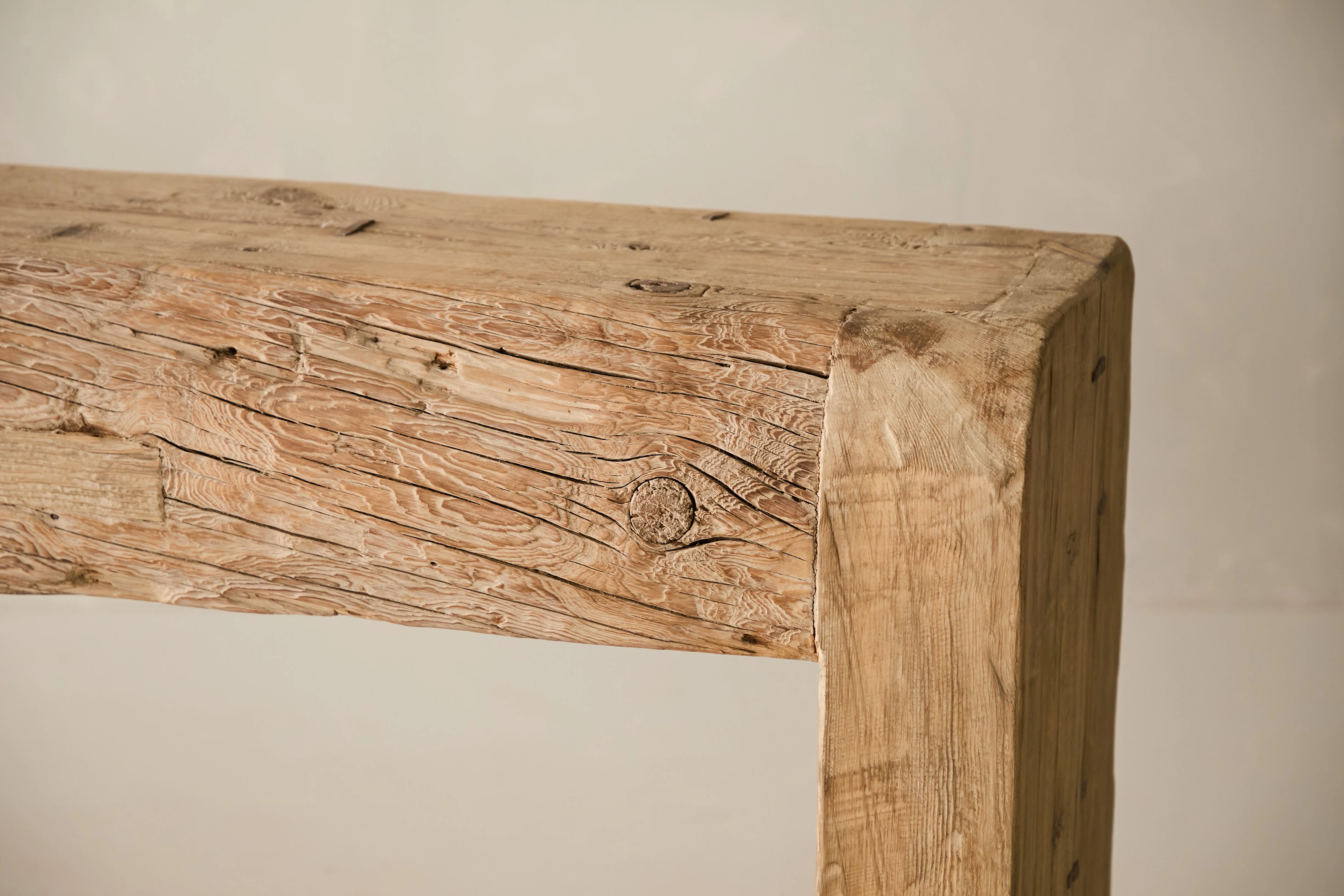 Reclaimed Solid Pine Beam Console No. J31 - Image 9