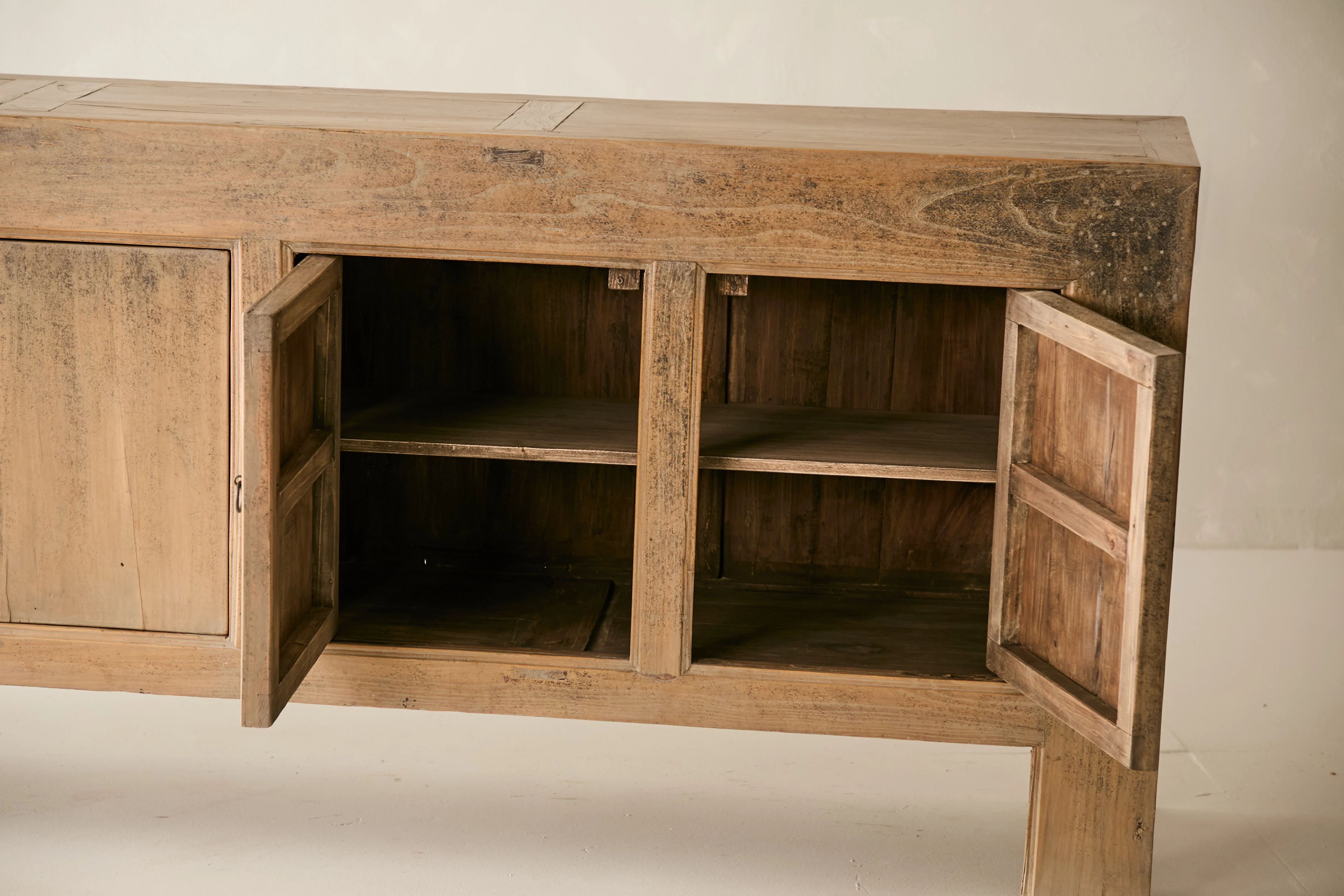 Vintage Solid Elm 4-Door Sideboard - Circa 1935 No. J68 - Image 5