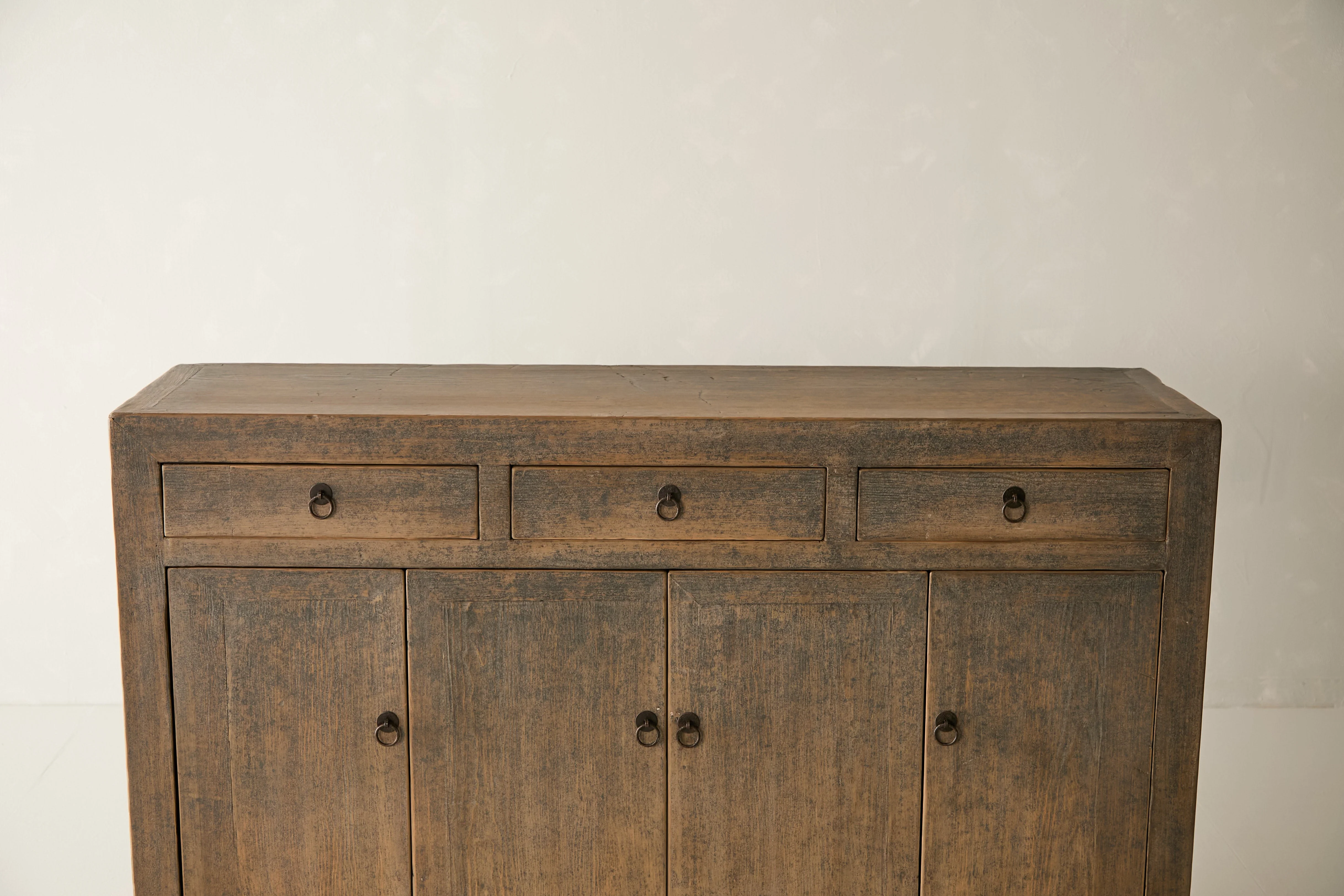 Vintage Solid Pine 4-Door Sideboard - Circa 1945 No. J87 - Image 3