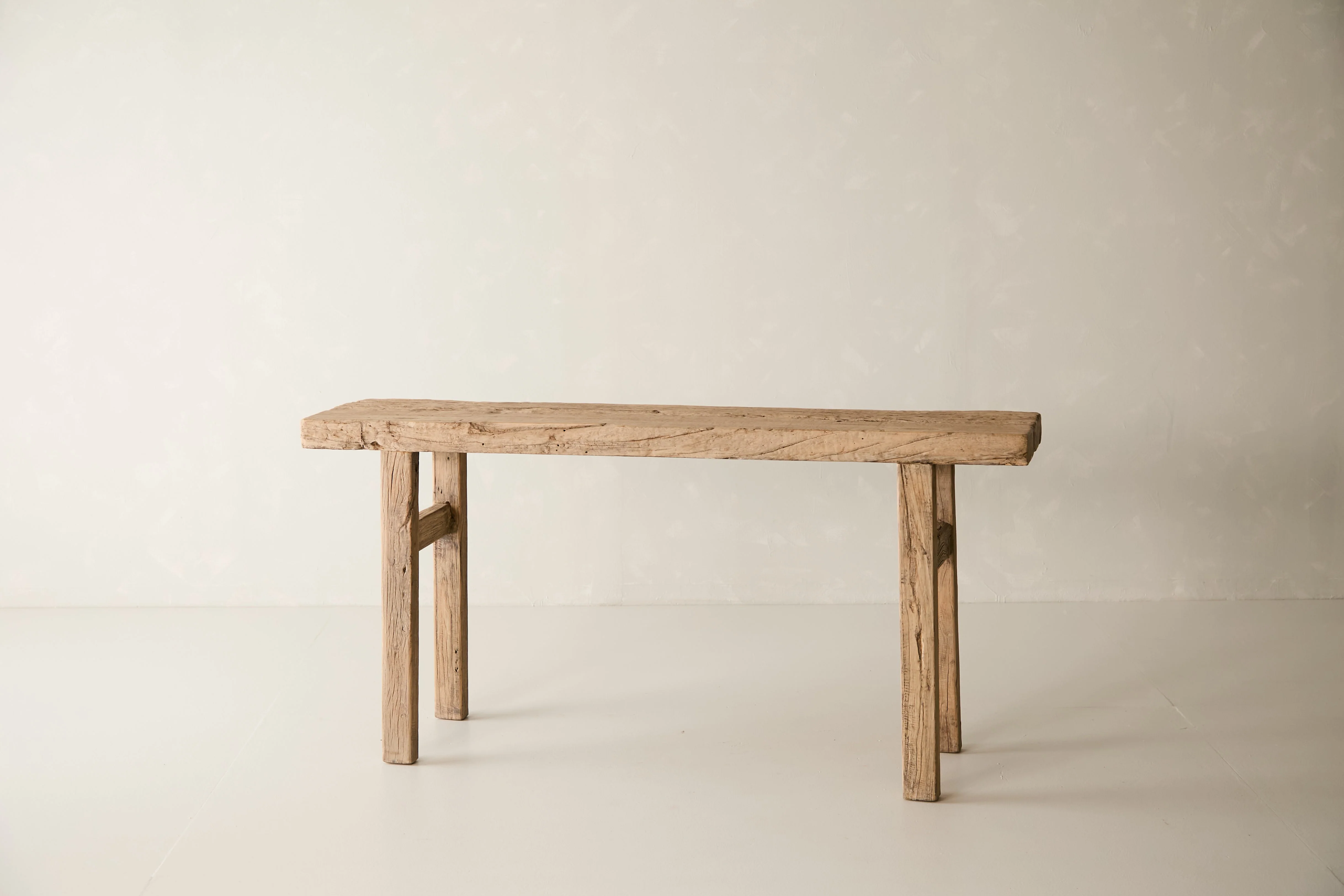 Vintage Solid Elm Console - Circa 1945 No. K9 - Image 4