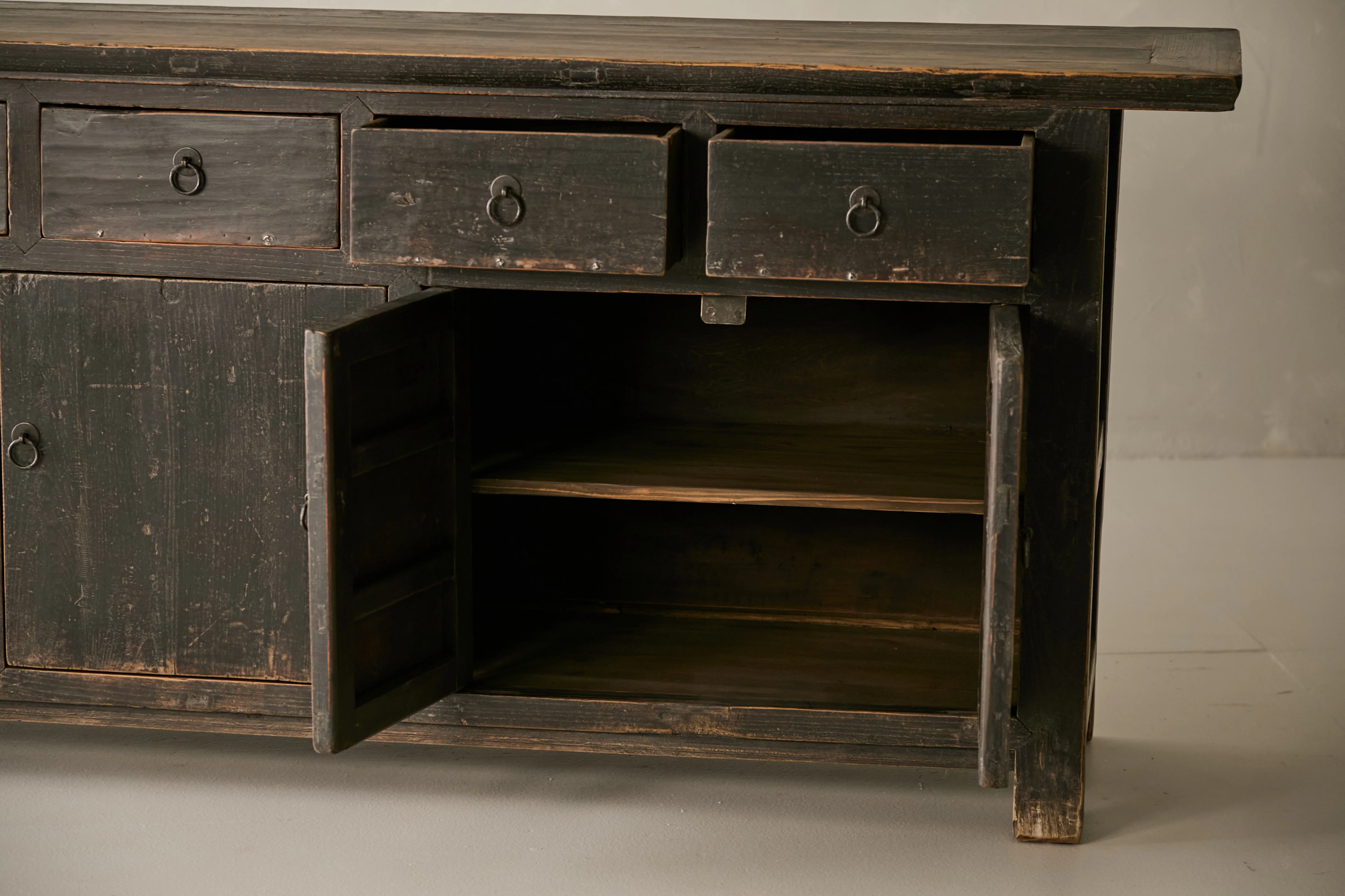 Vintage Solid Elm Sideboard - Circa 1895 No. K14 - Image 7