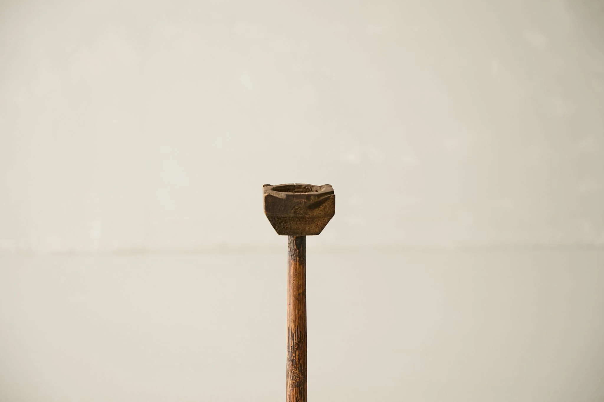 Vintage Pinewood Candlestand - Image 2