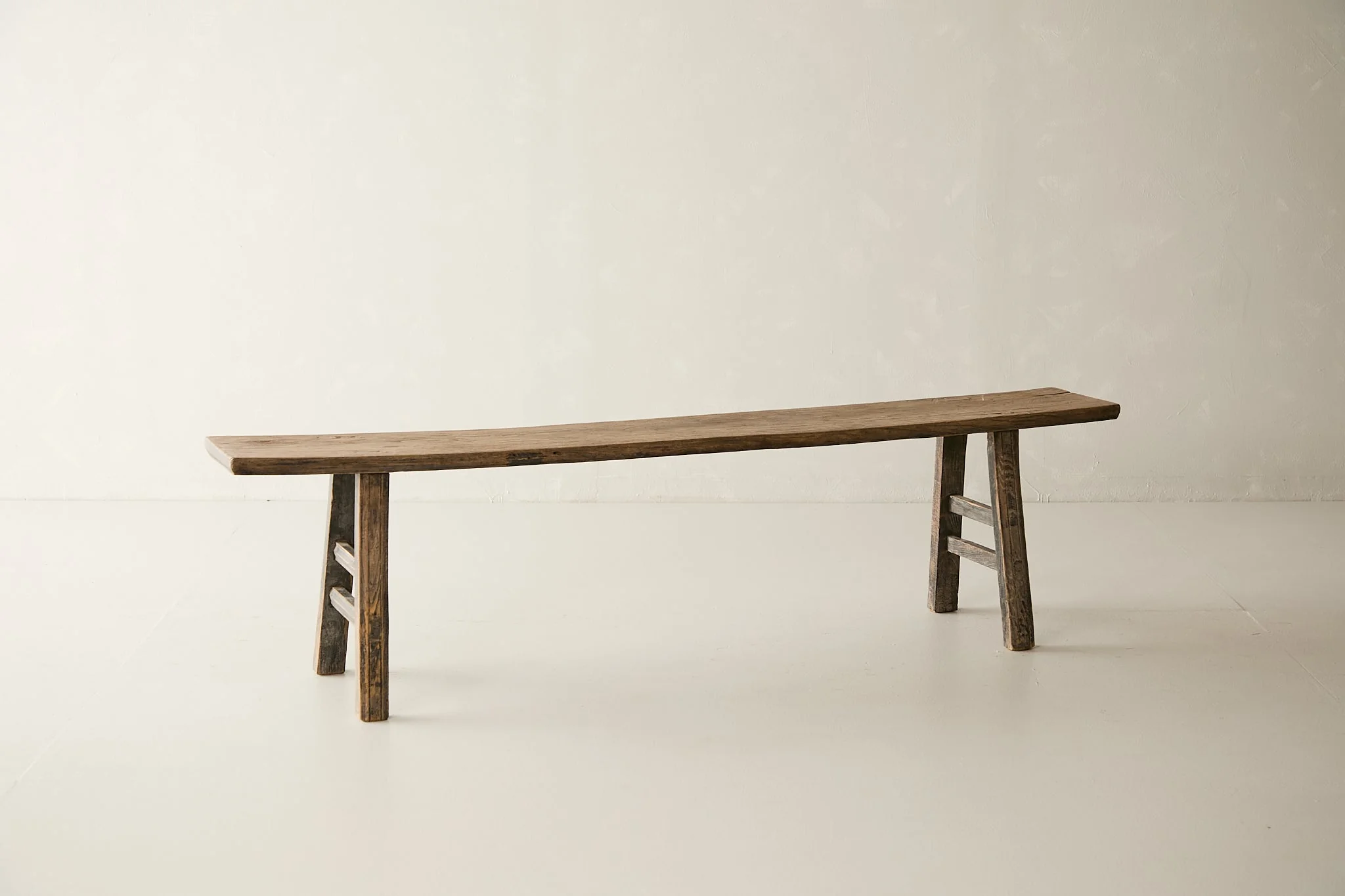 Vintage Elm Bench - Circa 1945 No. M18 - Image 3