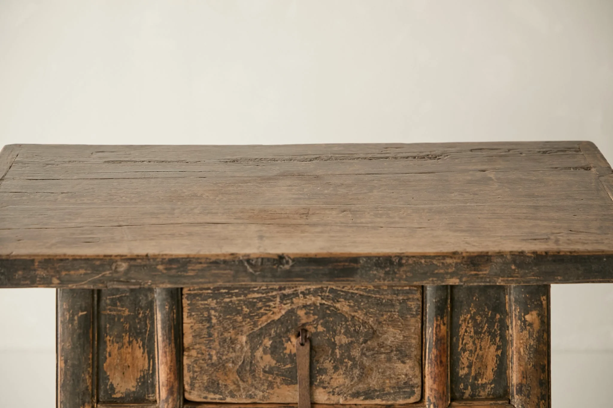 Vintage Elm Single-Drawer Console - Circa 1925 No. M27 - Image 4