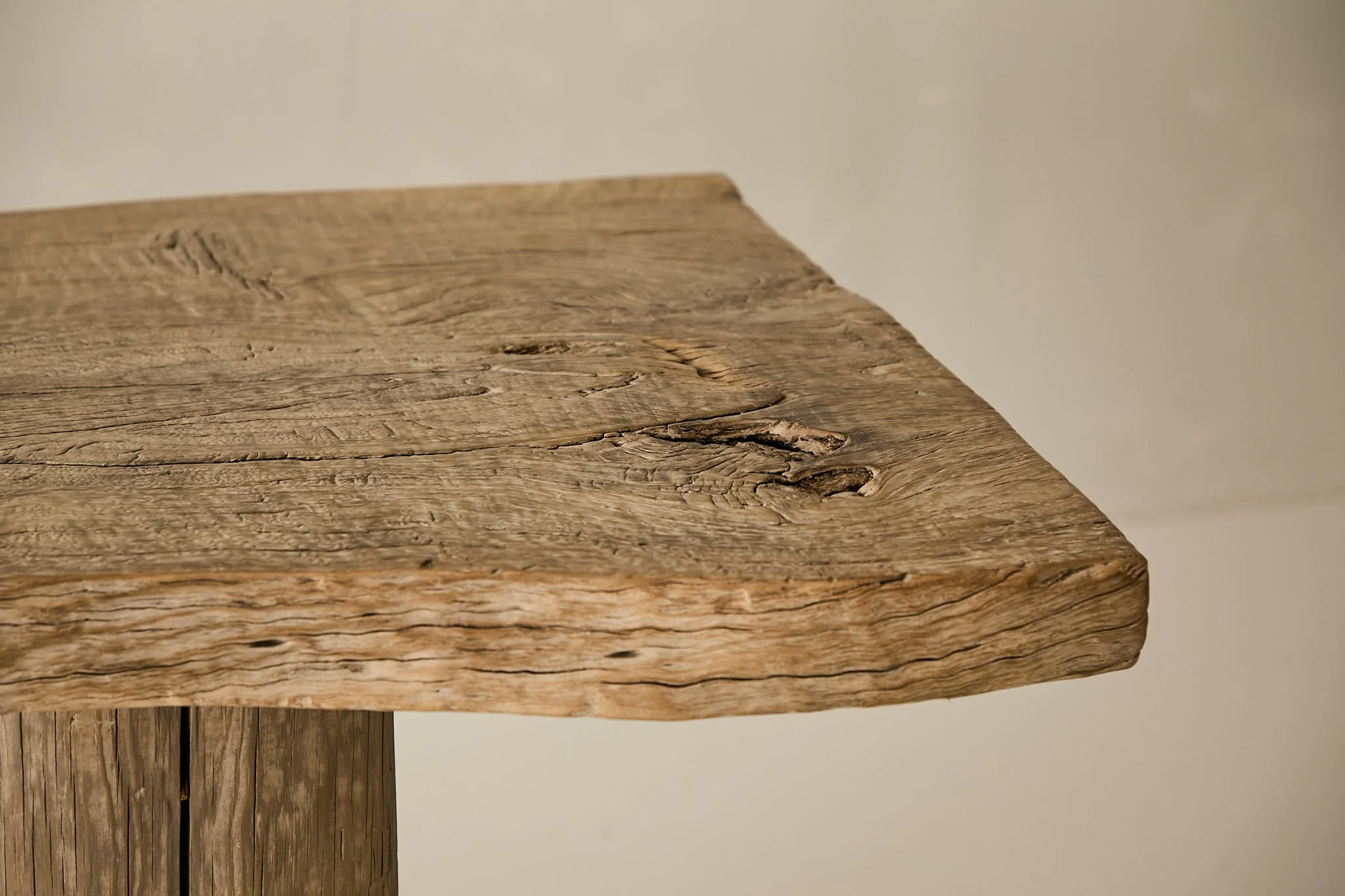 Reclaimed Live-Edge Oak Console No. M29 - Image 5