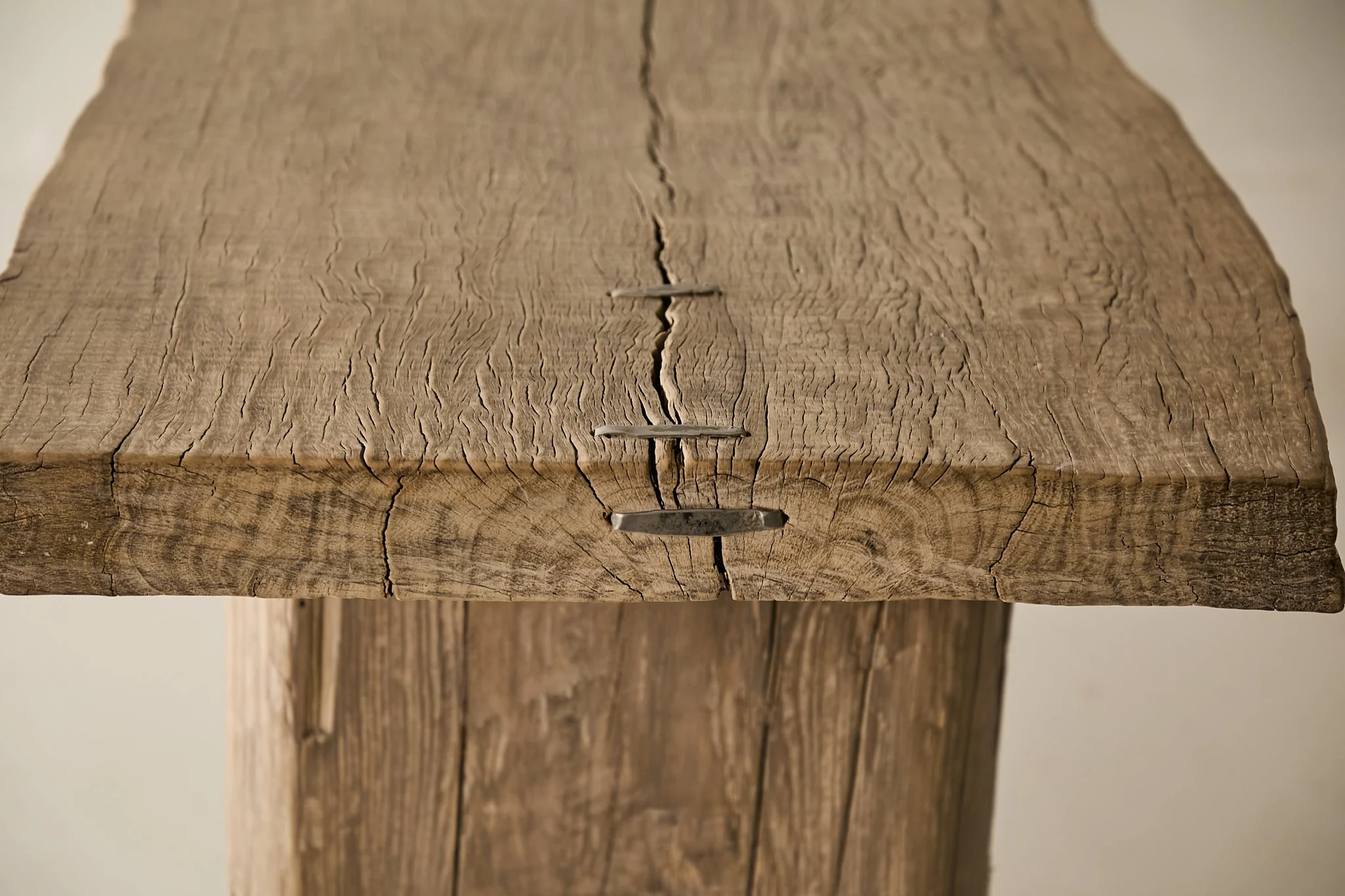 Reclaimed Live-Edge Oak Console No. M29 - Image 7