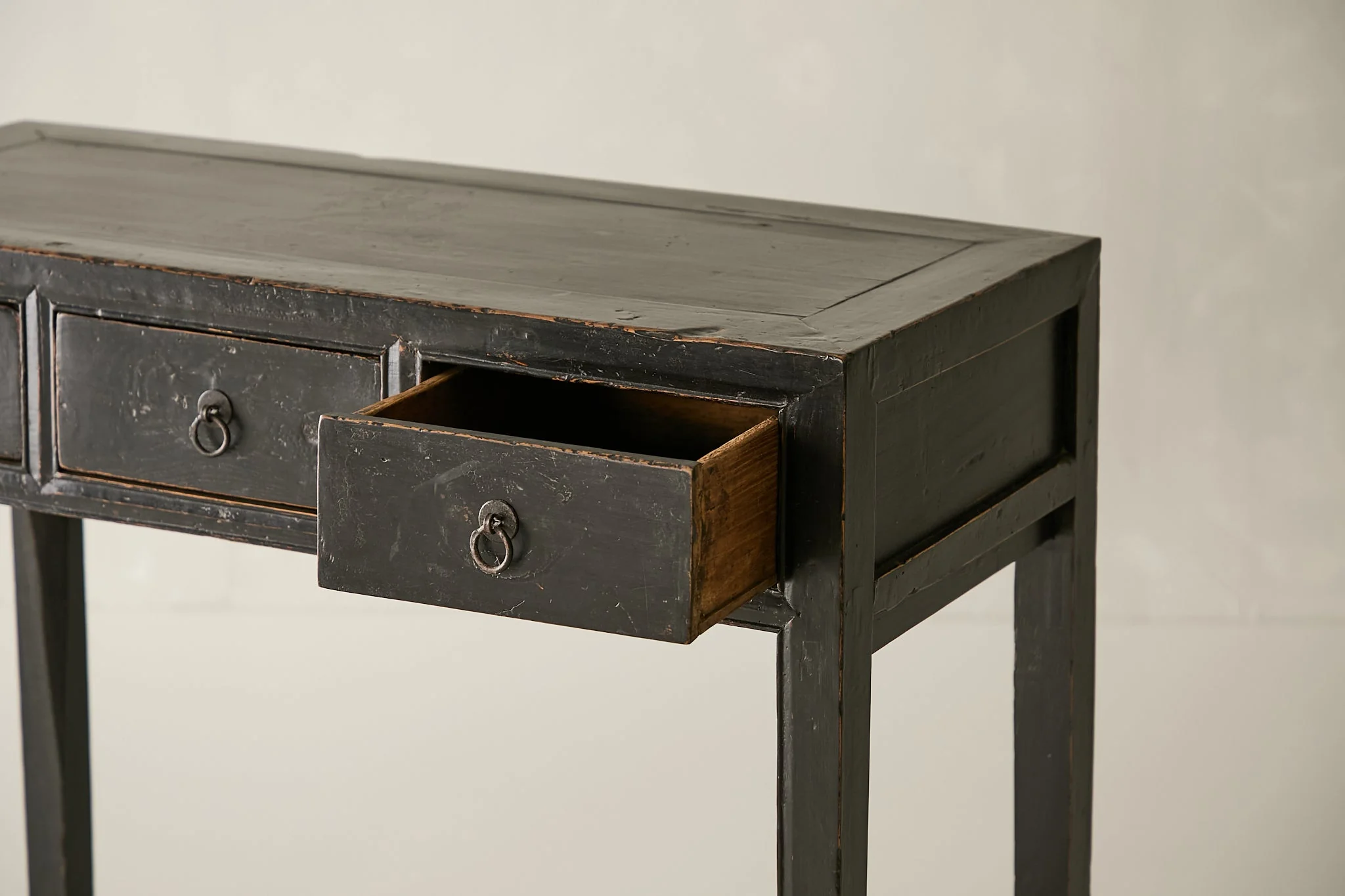 Monterey 3-Drawer Console - Aged Black - Image 6