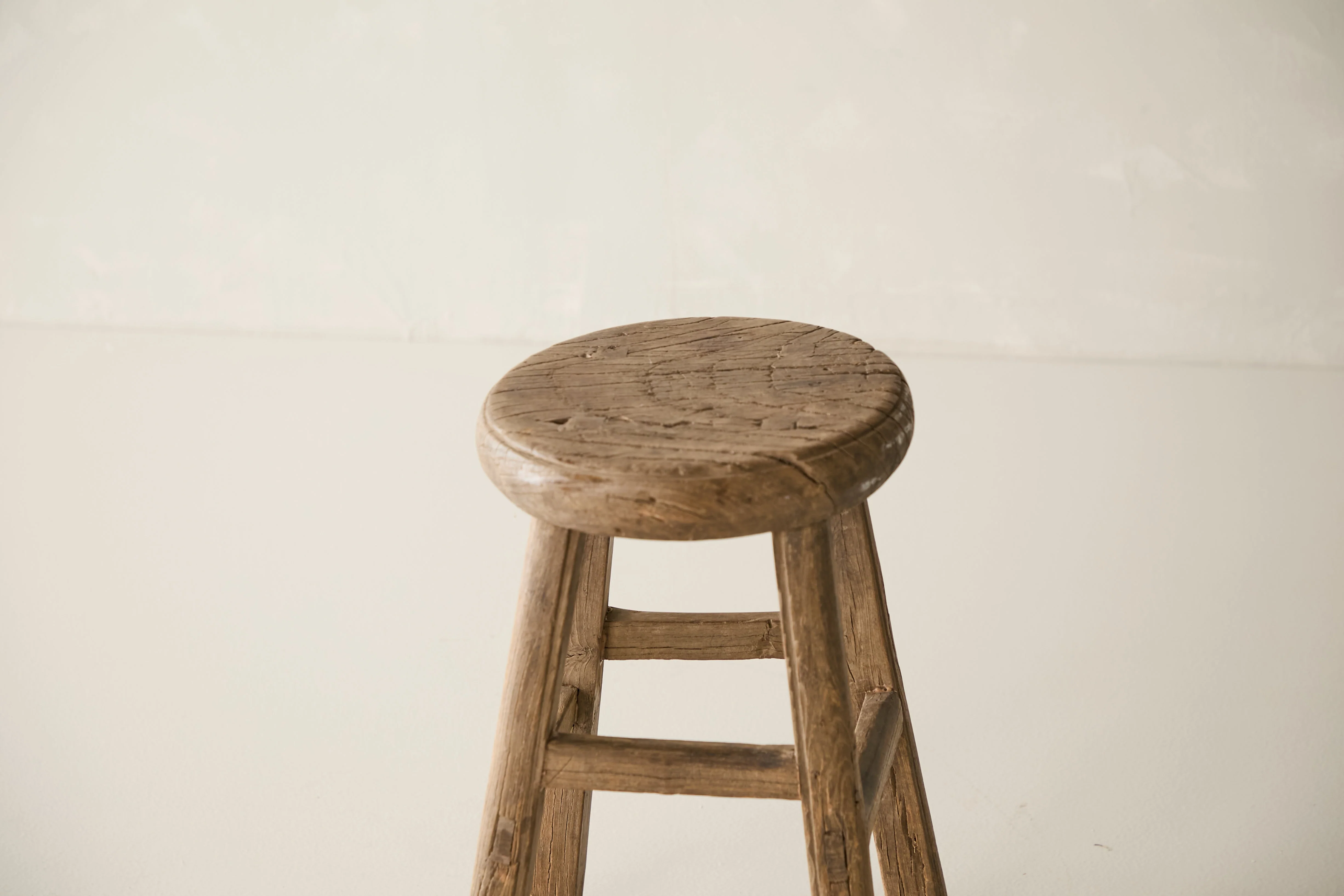 Vintage Solid Elm Cobbler Stool - Circa 1955 No. J19 - Image 2
