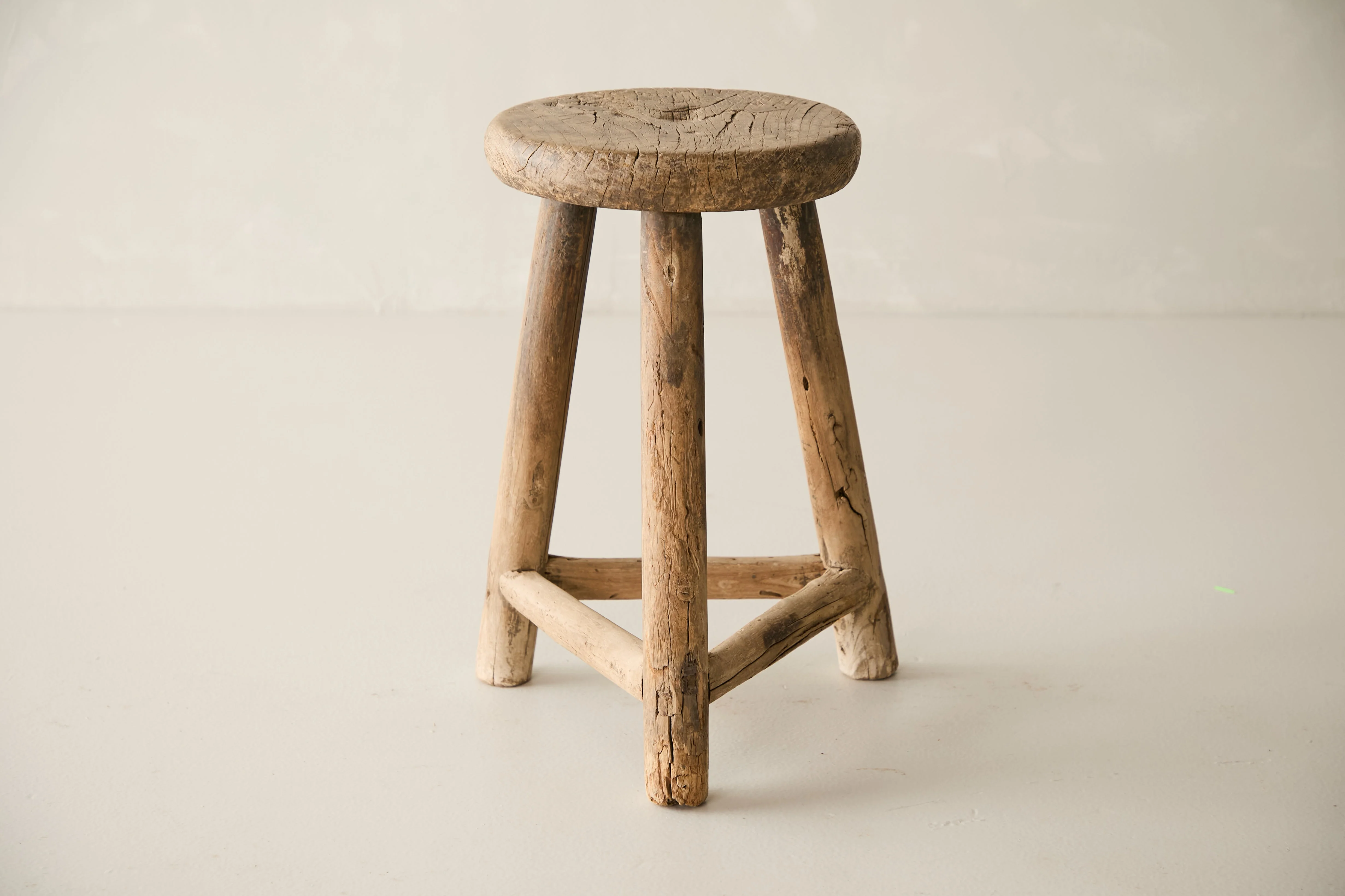 Vintage Solid Elm Cobbler Stool - Circa 1955 No. JJ5 - Image 3