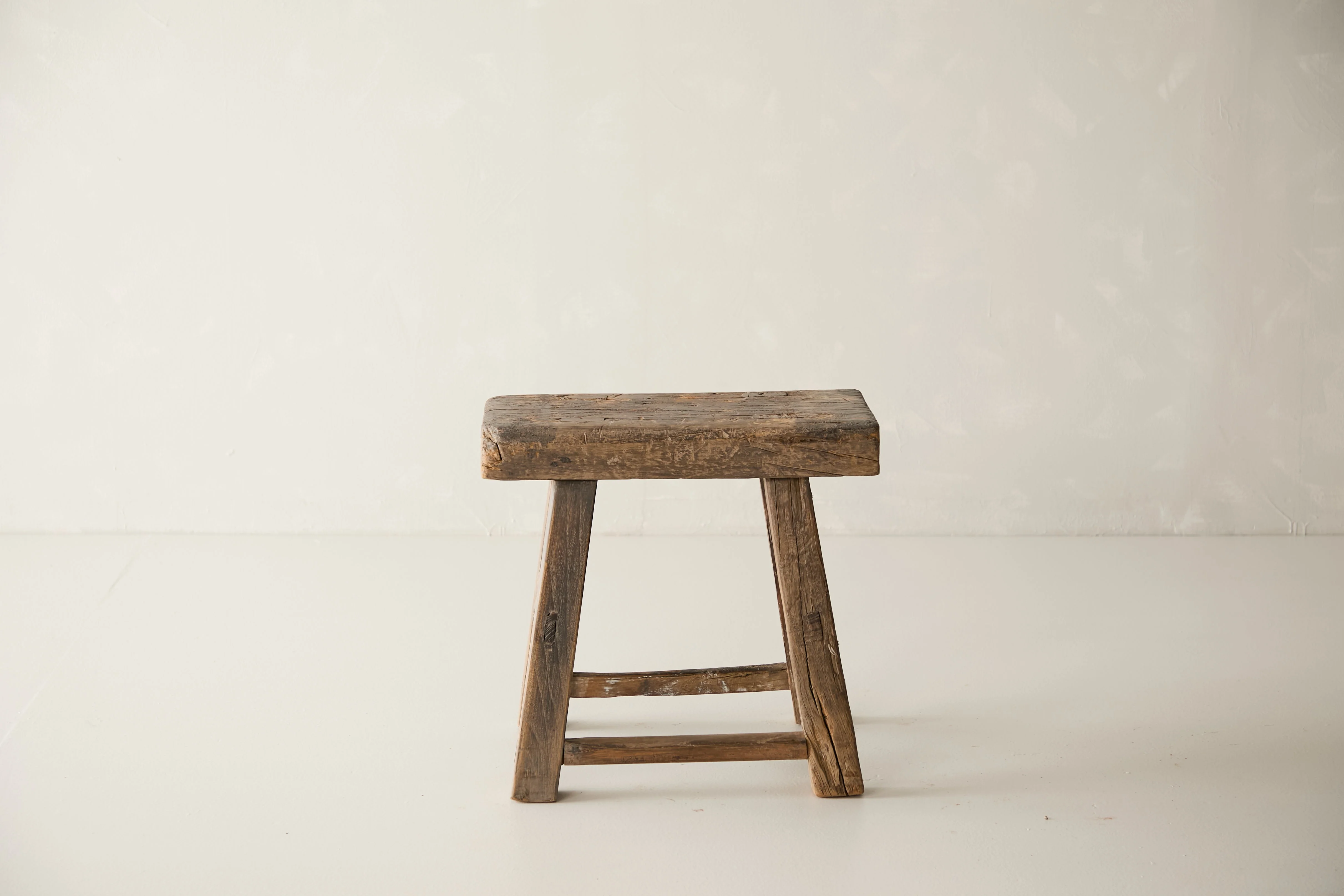 Vintage Solid Elm Ranch Stool - Circa 1955 No. K11
