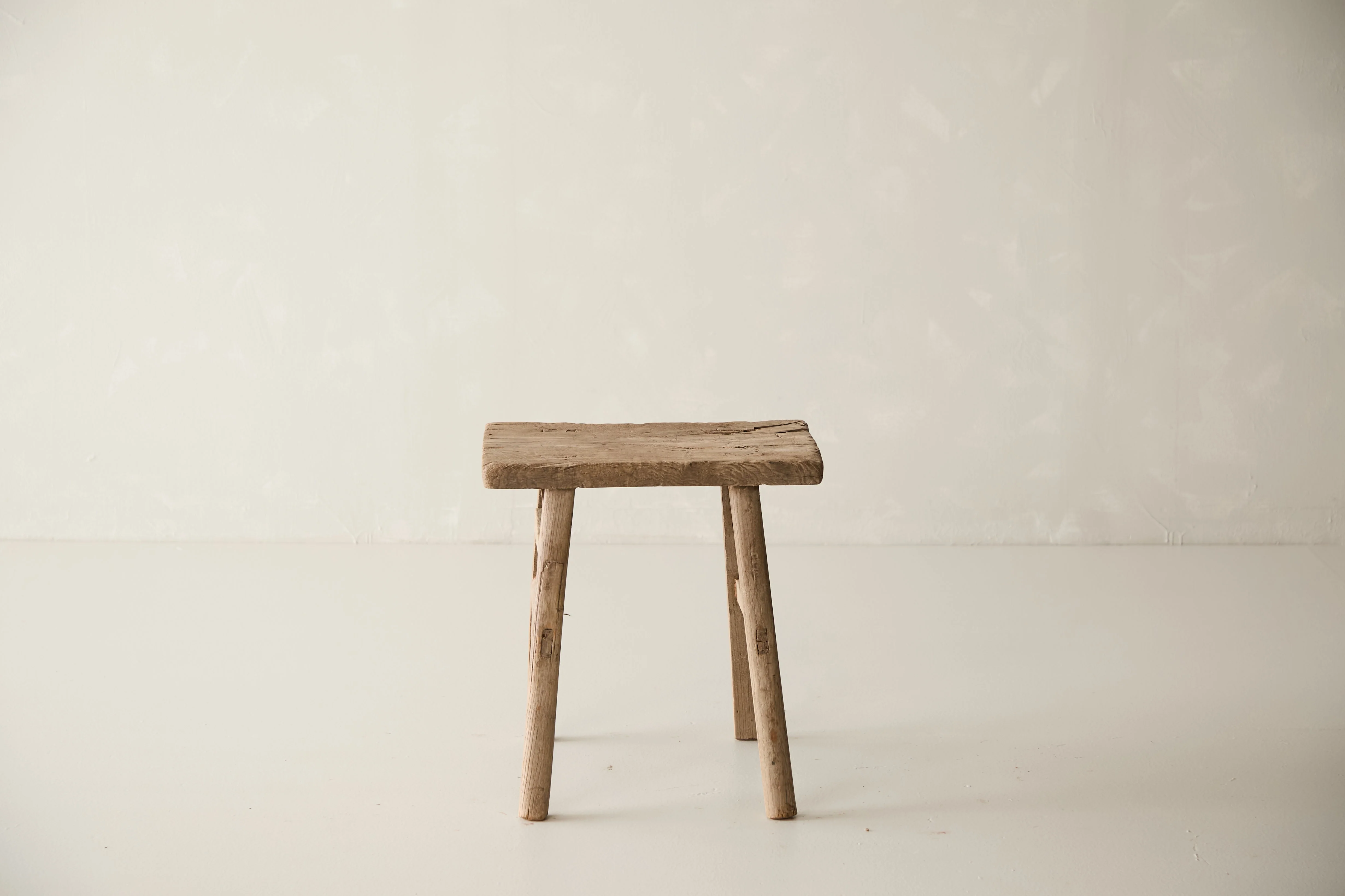 Vintage Solid Elm Ranch Stool - Circa 1955 No. K14