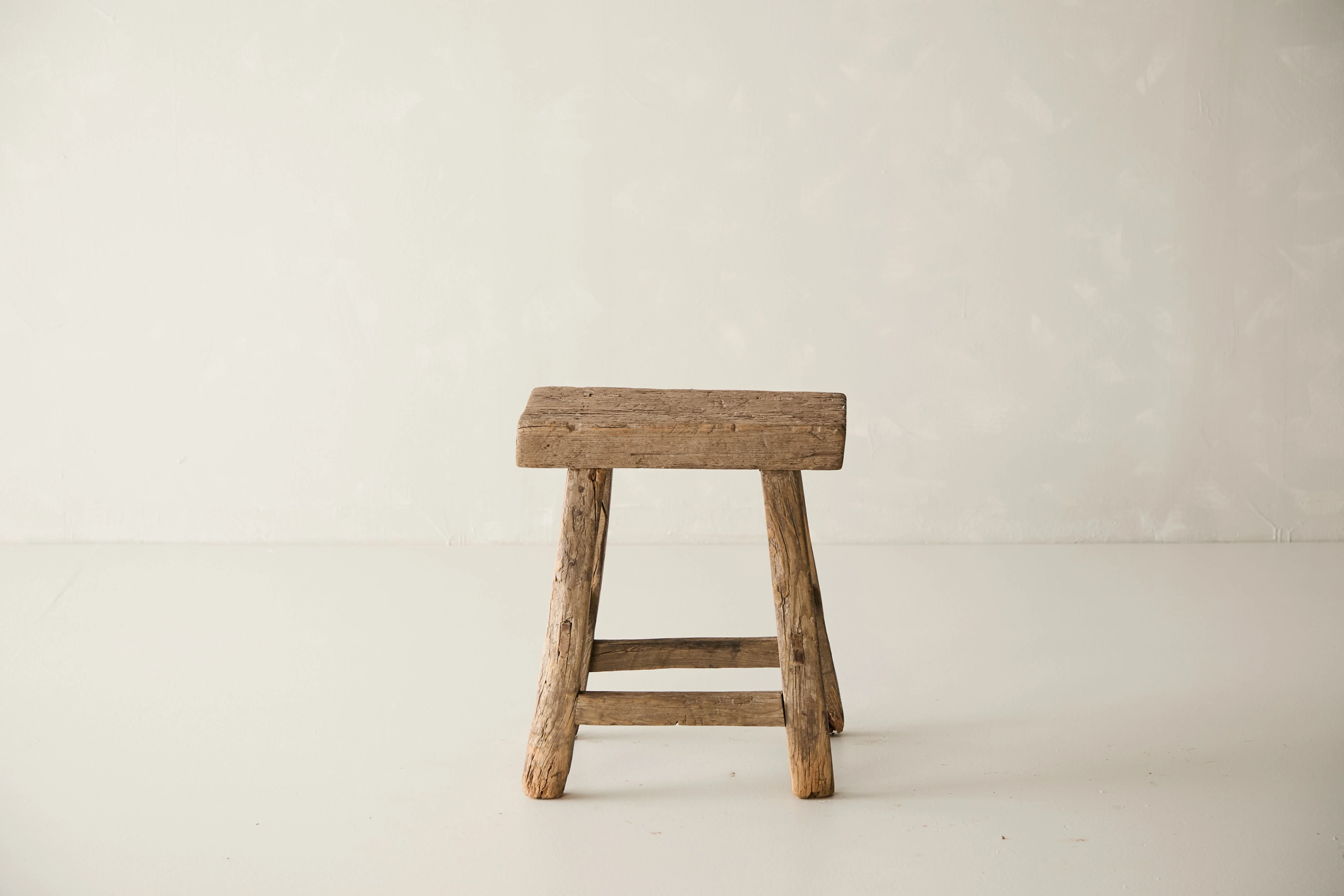 Vintage Solid Elm Ranch Stool - Circa 1955 No. K16