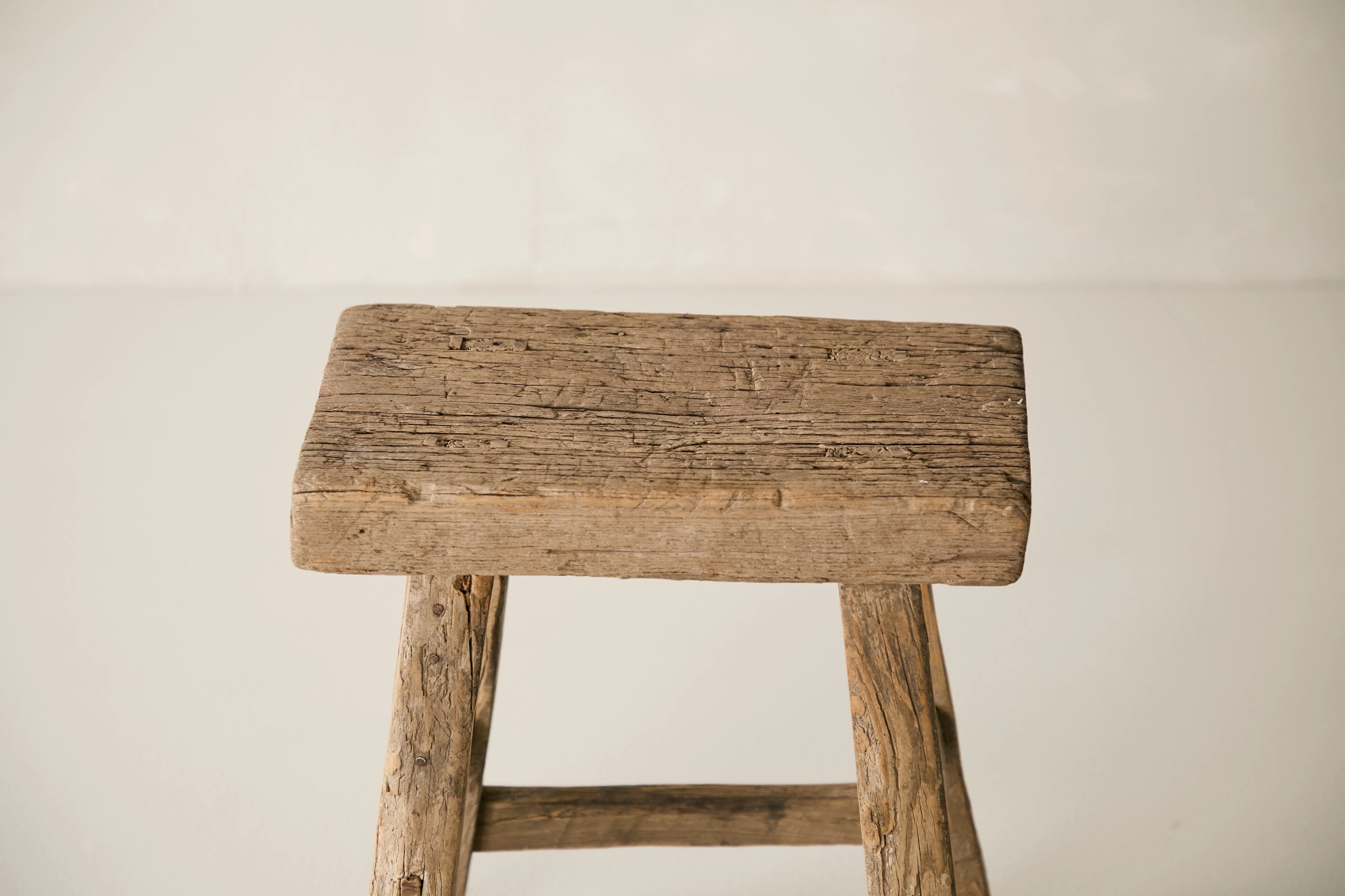 Vintage Solid Elm Ranch Stool - Circa 1955 No. K16 - Image 2
