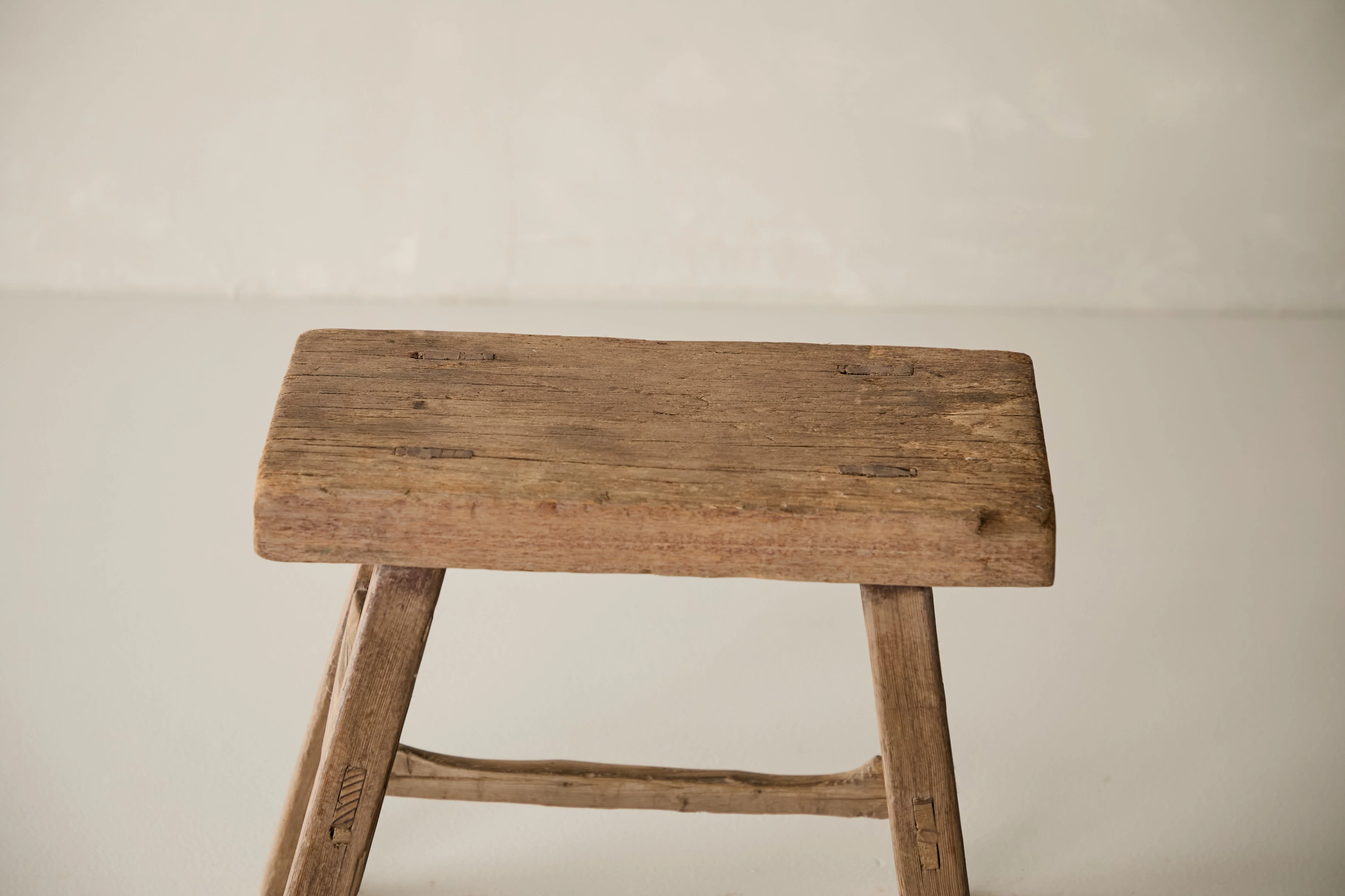 Vintage Solid Elm Ranch Stool - Circa 1955 No. K17 - Image 2