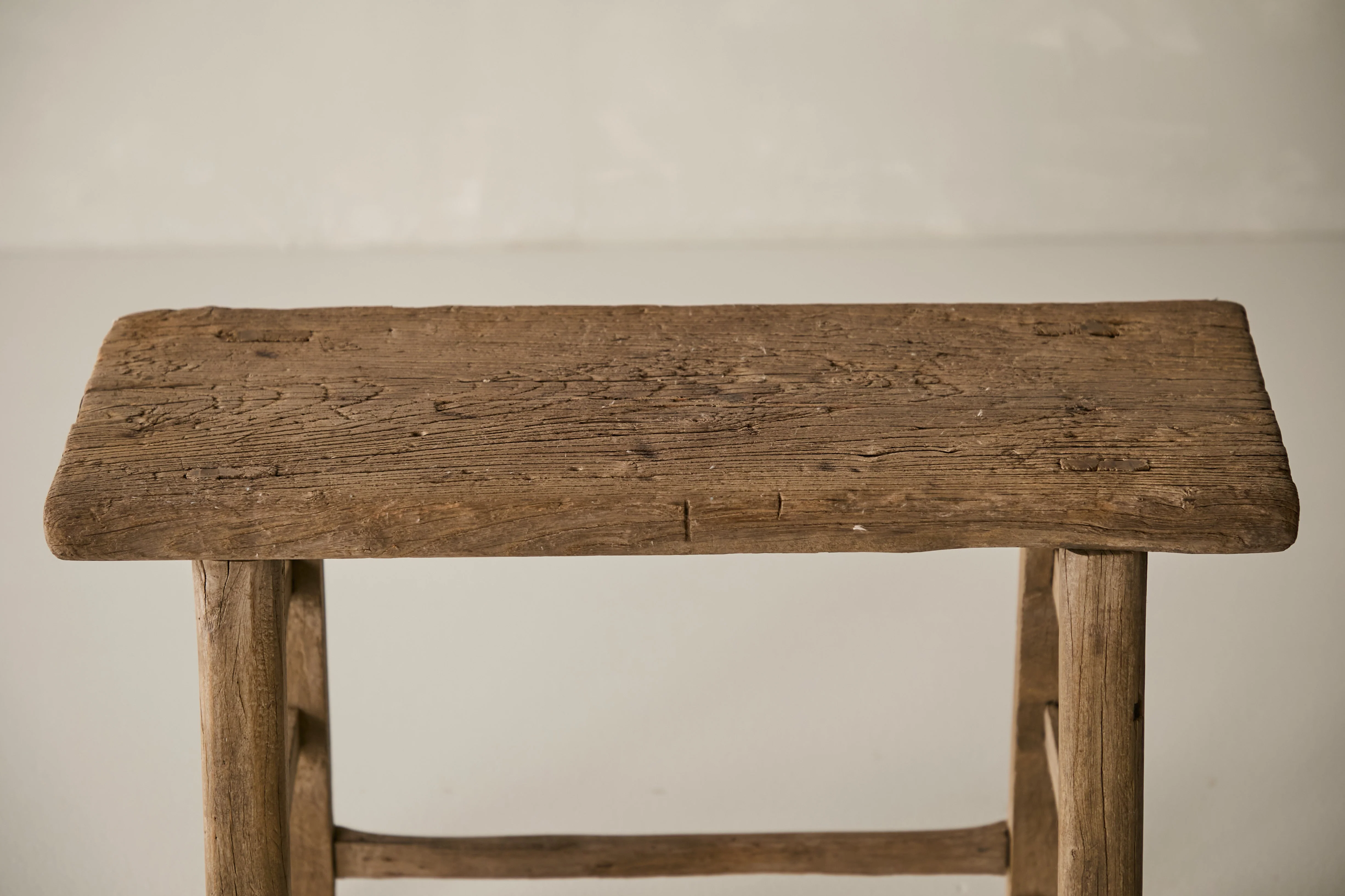 Vintage Solid Elm Ranch Stool - Circa 1955 No. K19 - Image 2