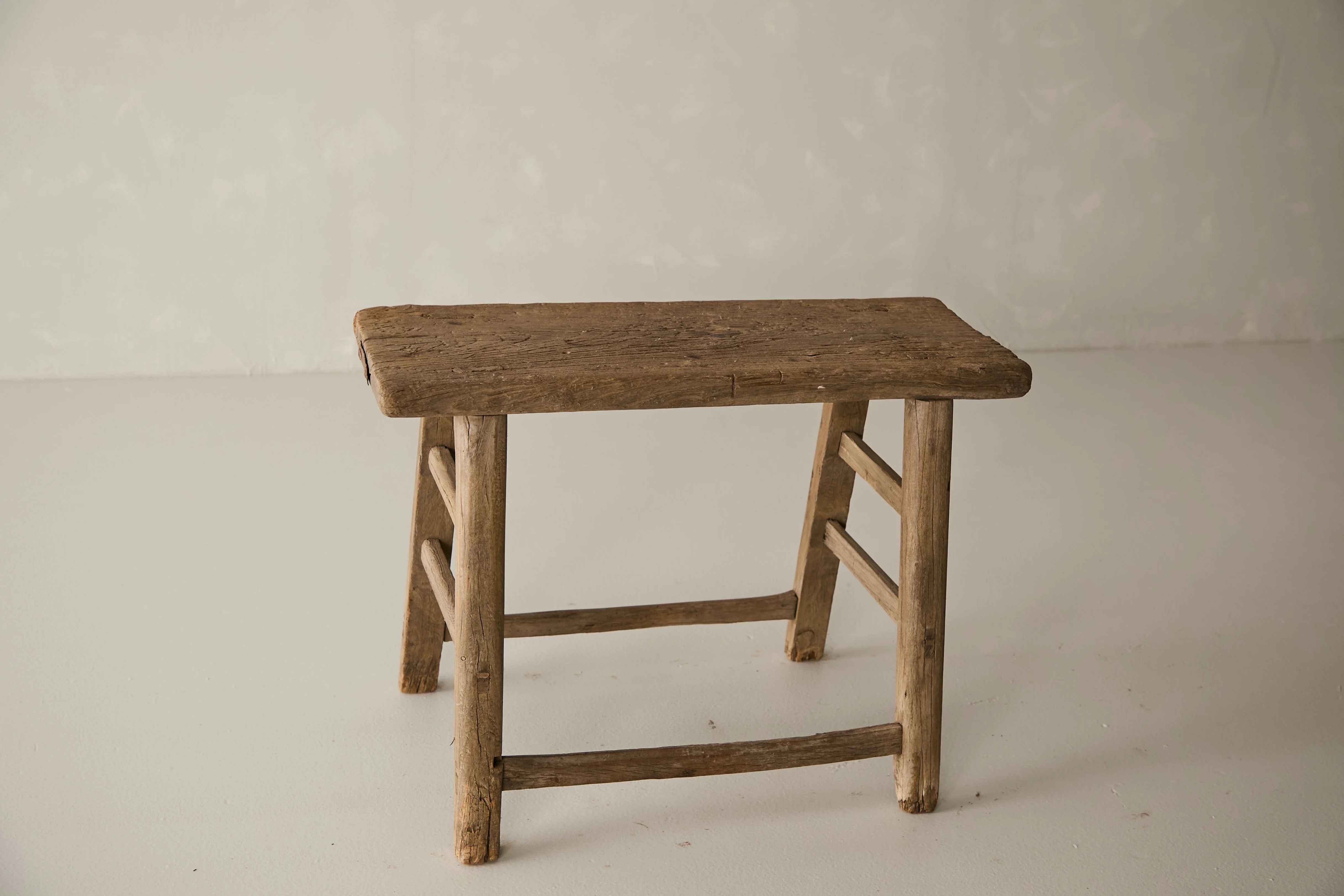 Vintage Solid Elm Ranch Stool - Circa 1955 No. K19 - Image 3
