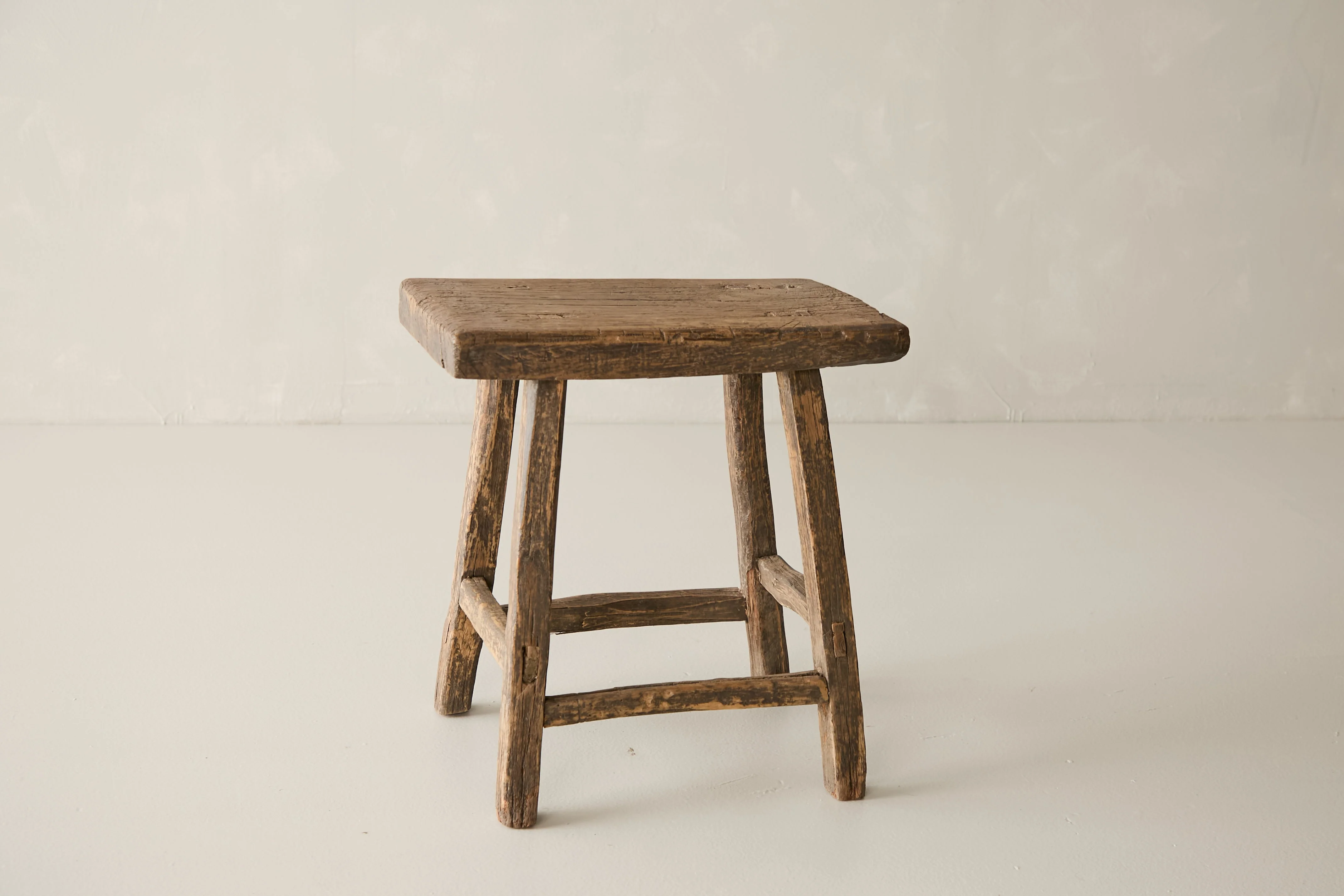 Vintage Solid Elm Ranch Stool - Circa 1955 No. K2 - Image 3