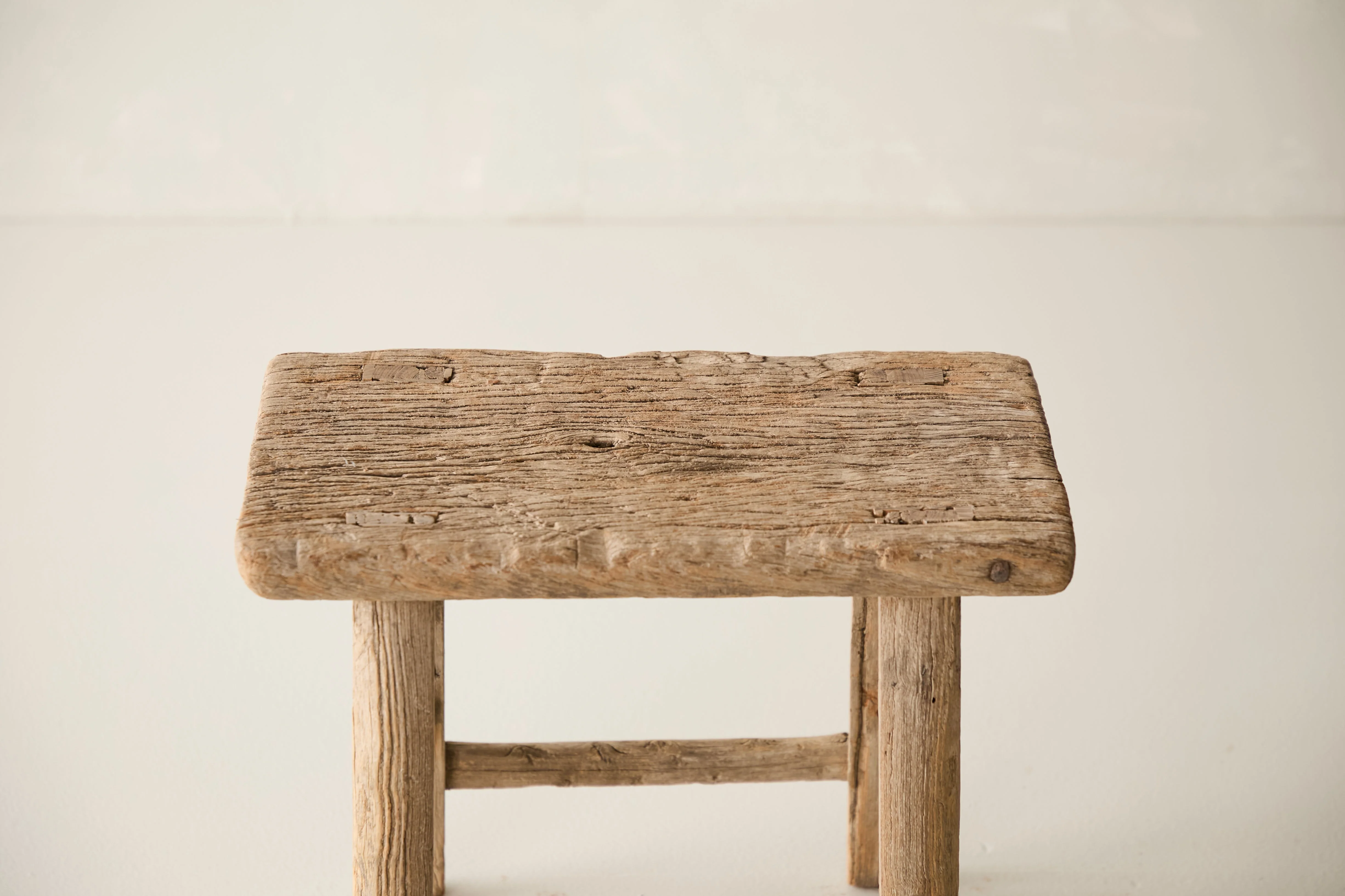 Vintage Solid Elm Ranch Stool - Circa 1955 No. K22 - Image 2