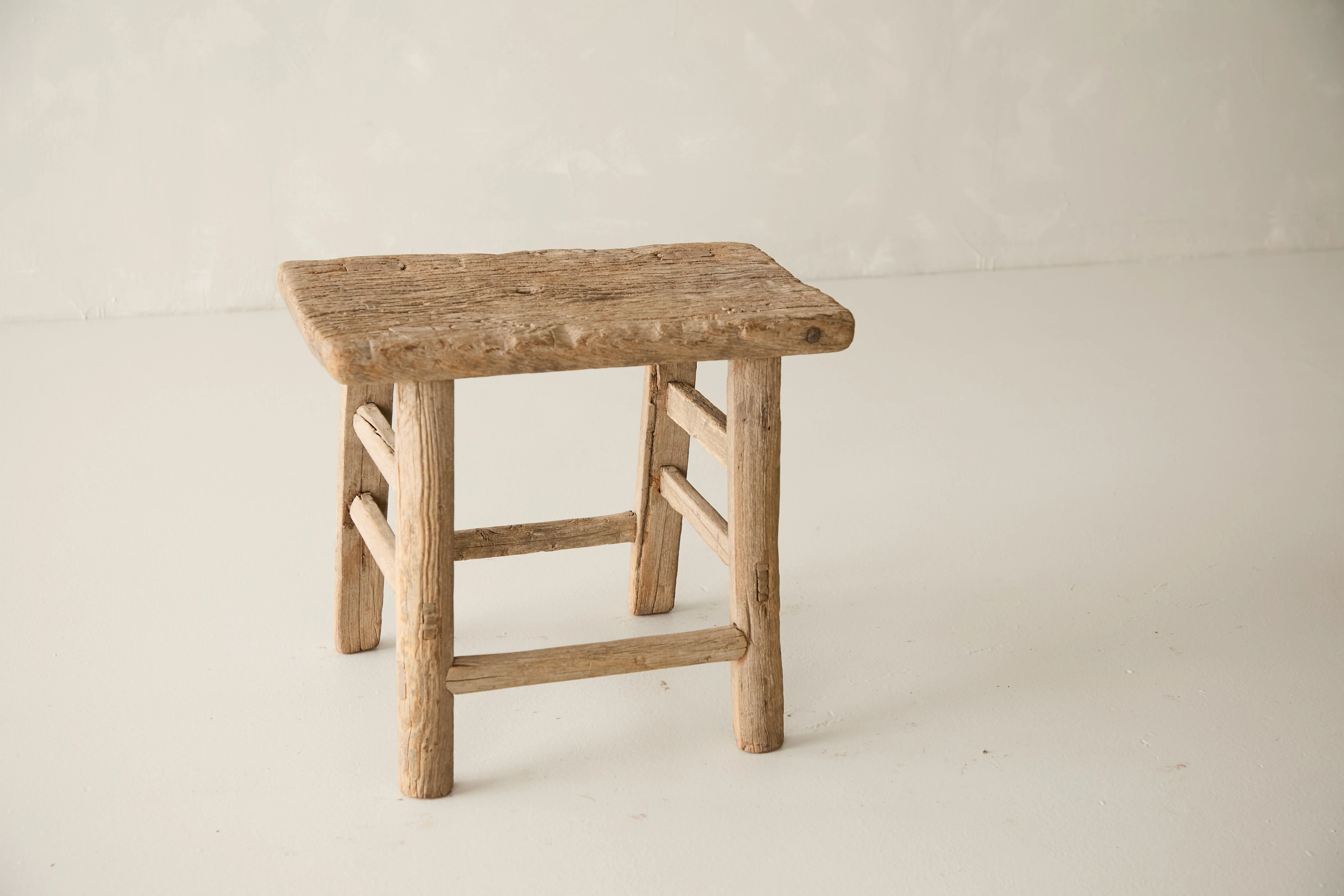 Vintage Solid Elm Ranch Stool - Circa 1955 No. K22 - Image 3