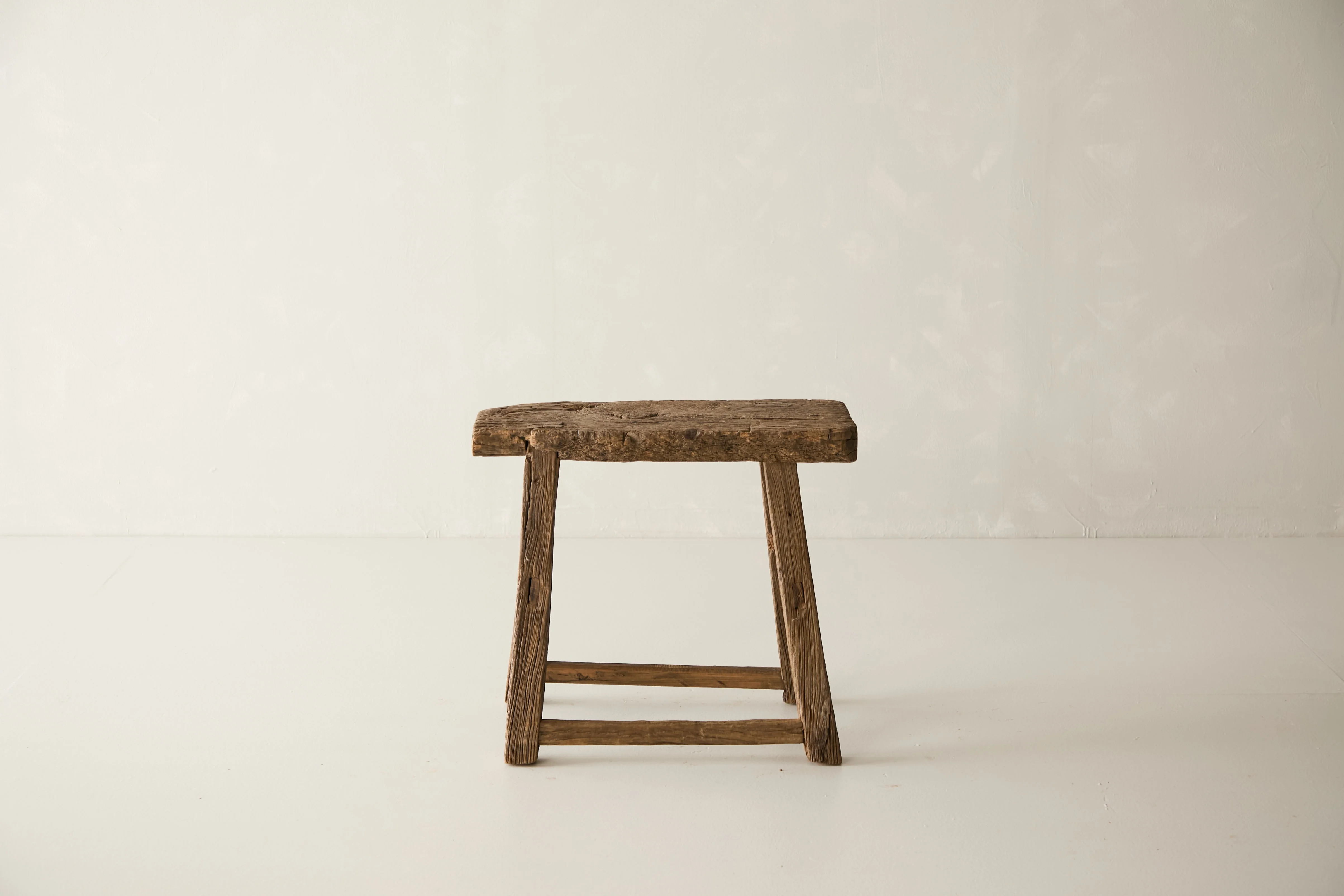 Vintage Solid Elm Ranch Stool - Circa 1955 No. K24