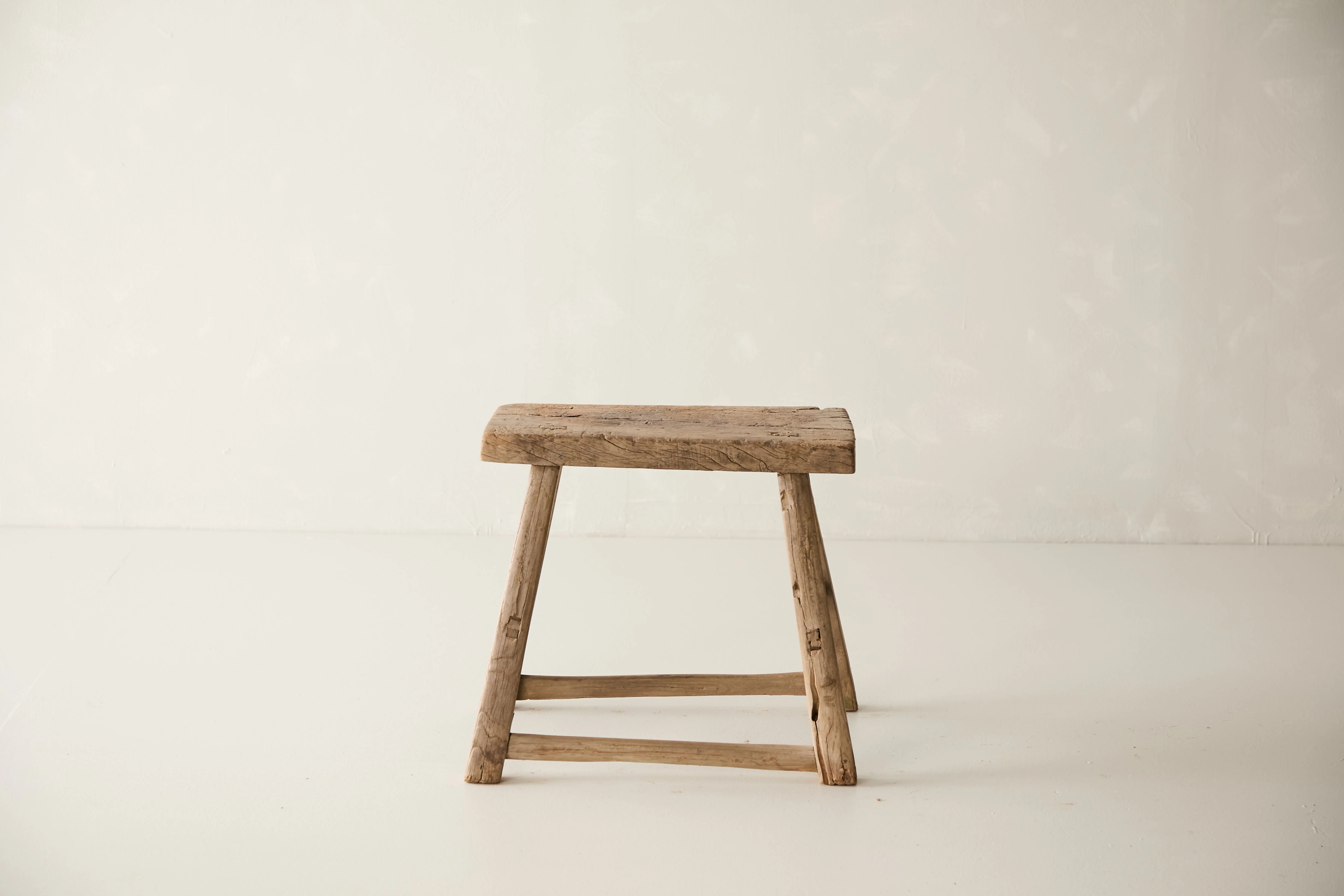 Vintage Solid Elm Ranch Stool - Circa 1955 No. K26