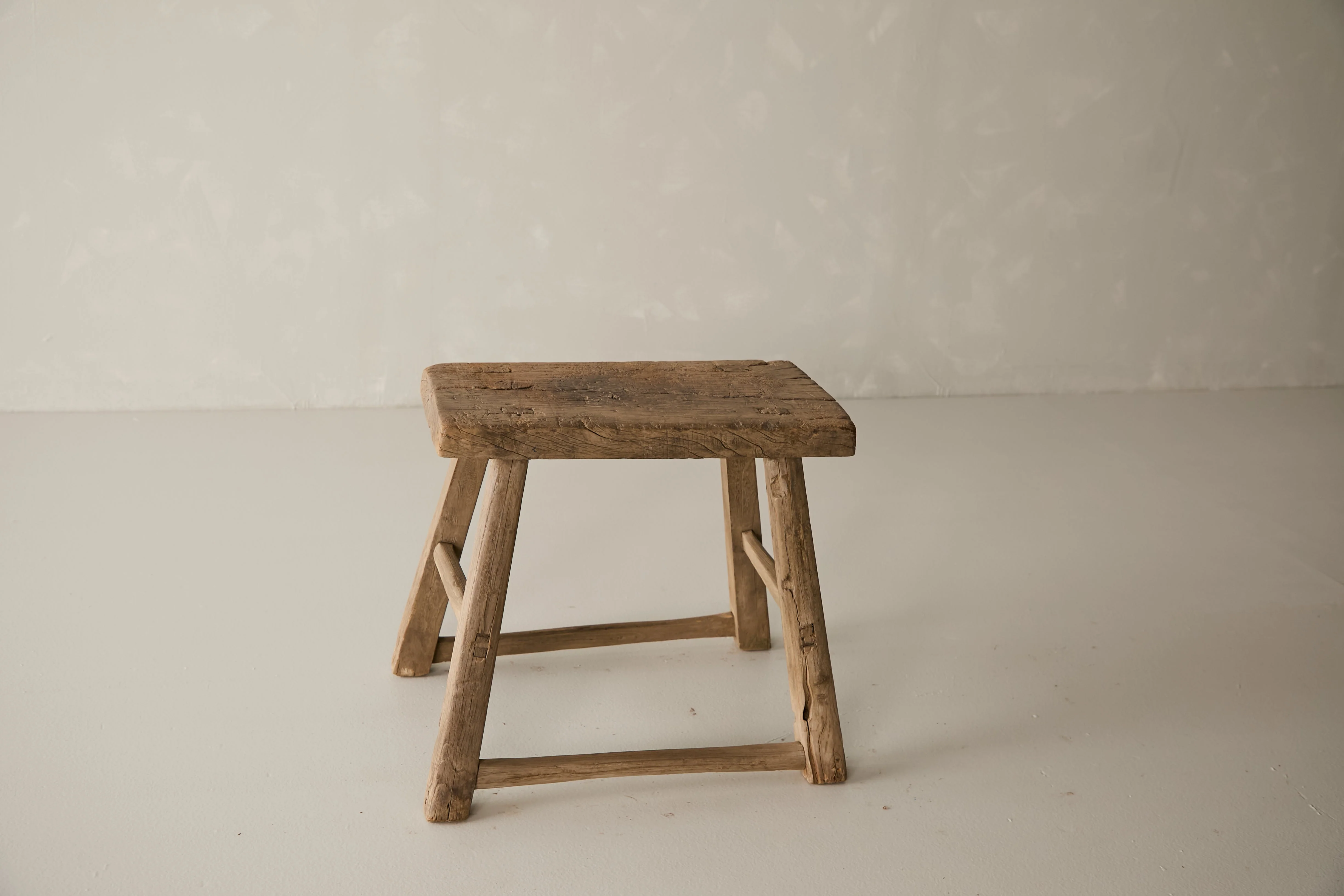 Vintage Solid Elm Ranch Stool - Circa 1955 No. K26 - Image 3