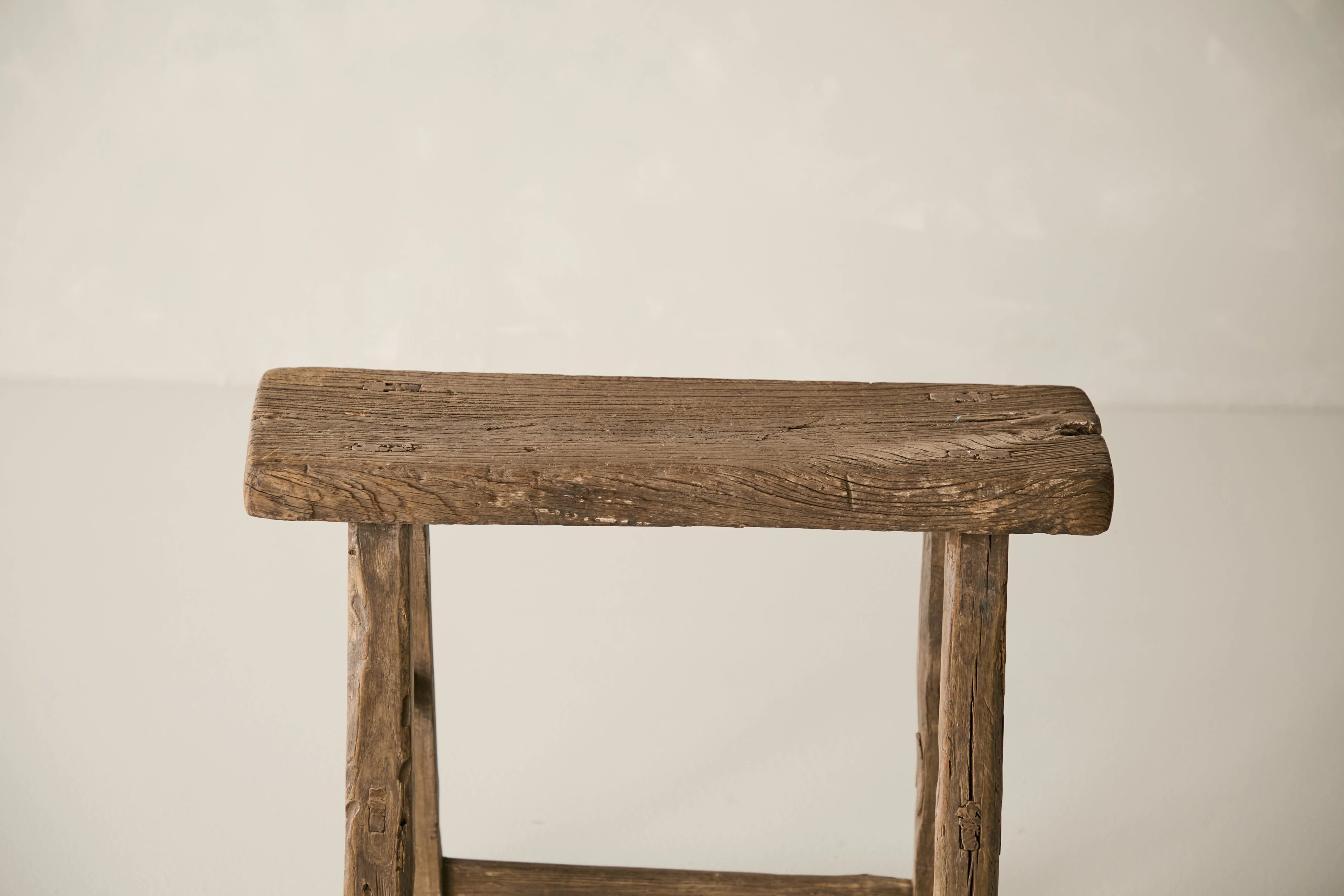 Vintage Solid Elm Ranch Stool - Circa 1955 No. K27 - Image 2