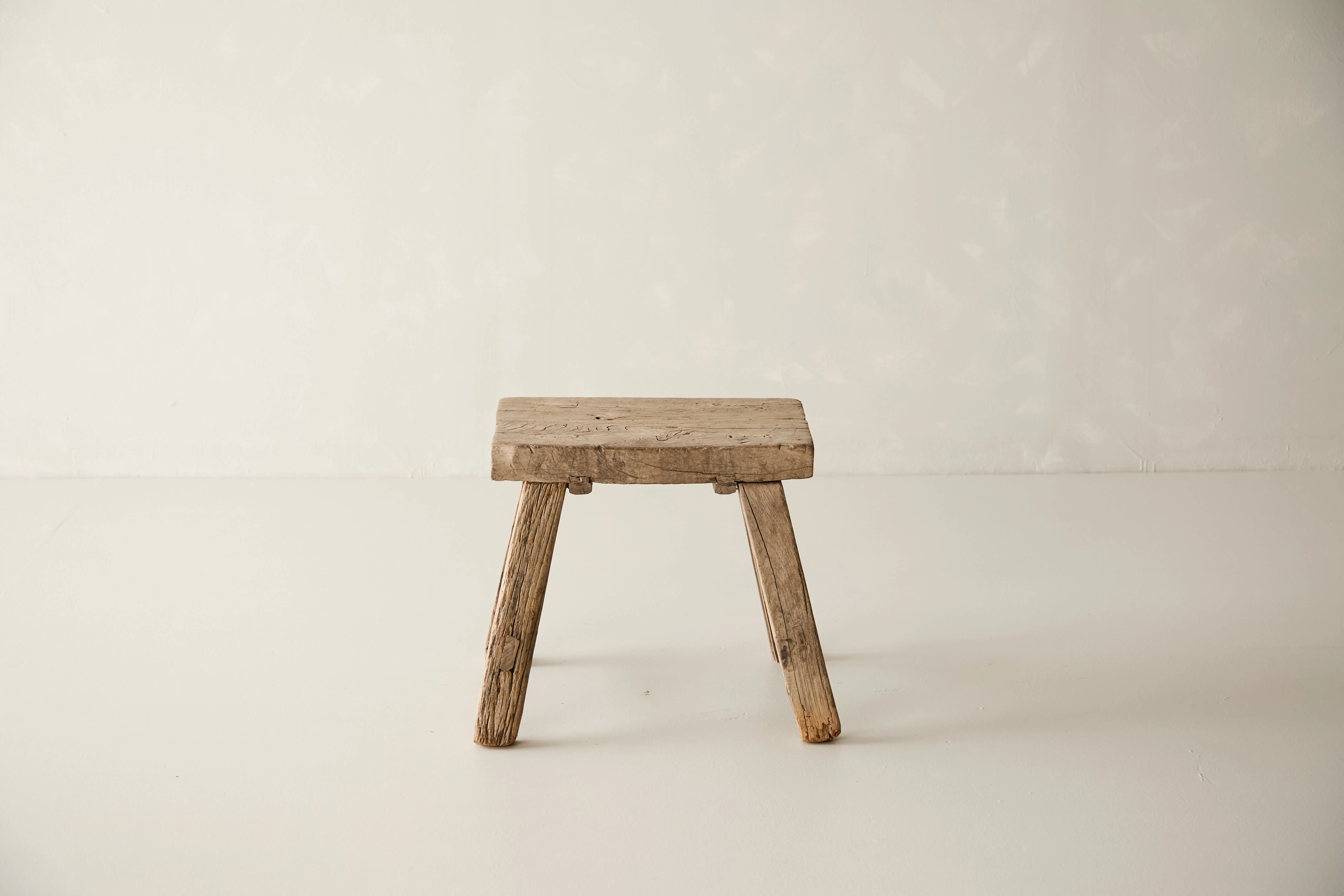 Vintage Solid Elm Ranch Stool - Circa 1955 No. K3