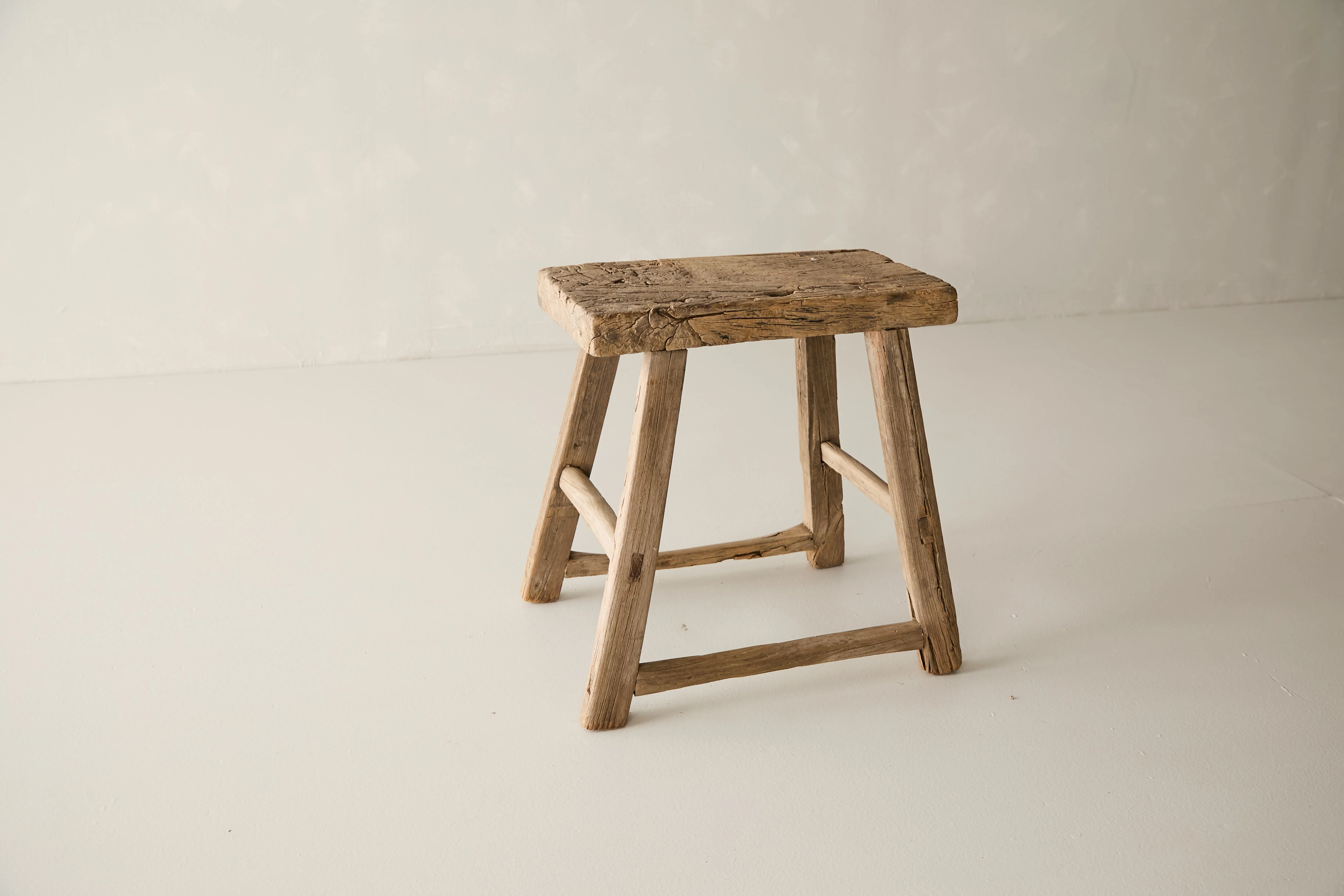 Vintage Solid Elm Ranch Stool - Circa 1955 No. K6 - Image 3