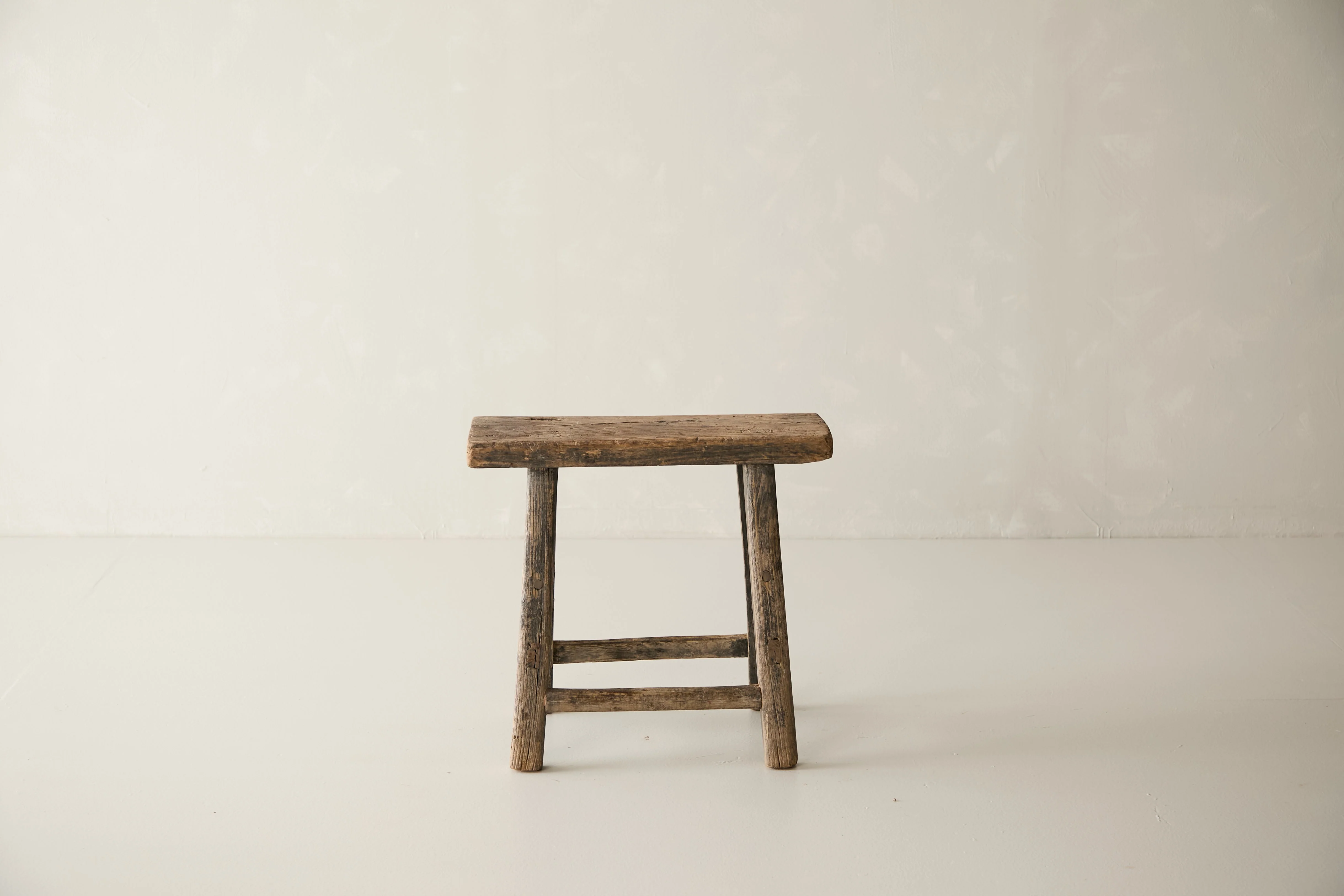 Vintage Solid Elm Ranch Stool - Circa 1955 No. K7