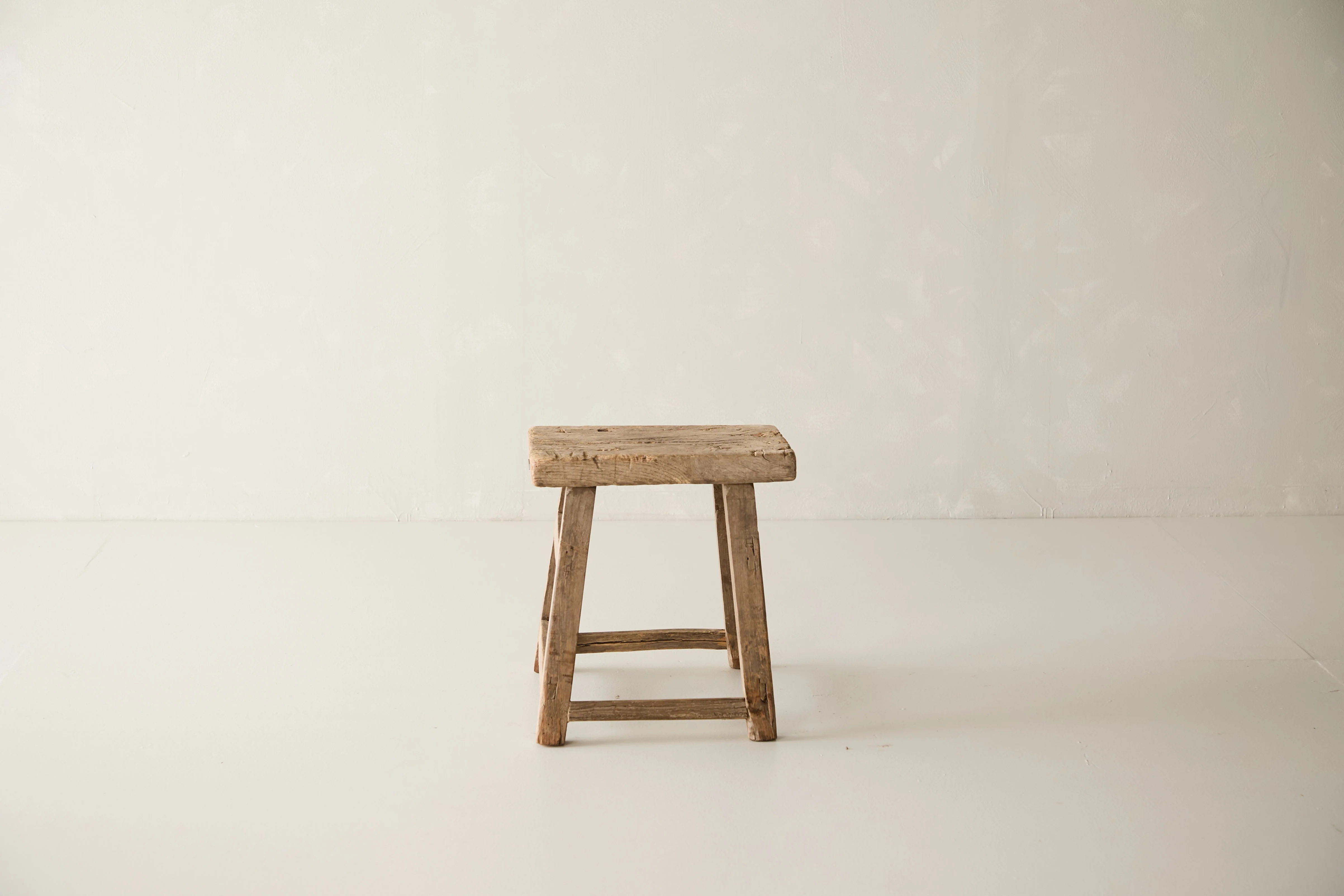 Vintage Solid Elm Ranch Stool - Circa 1955 No. K9