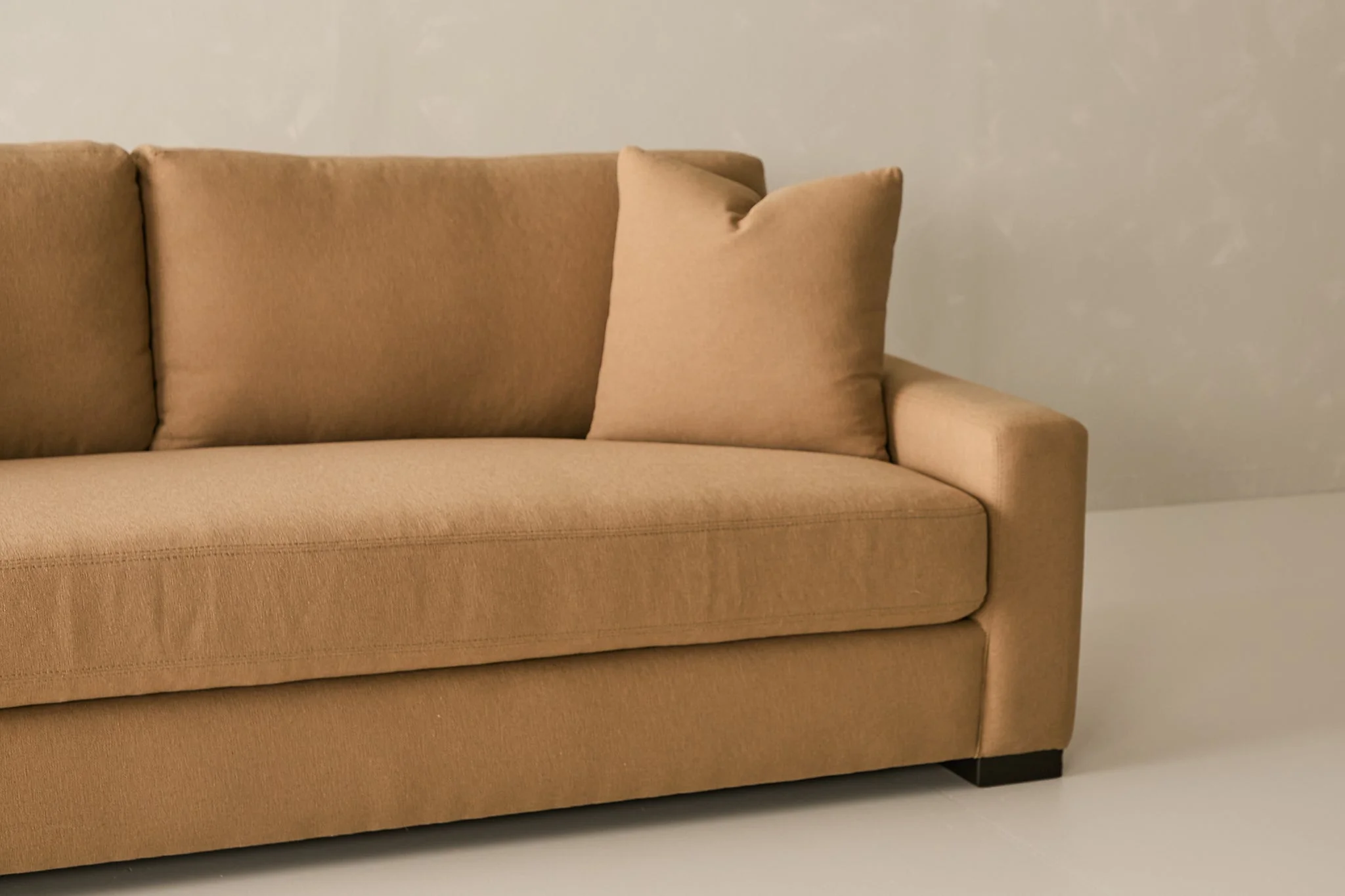 Laguna Sofa - Performance Belgian Linen Fabric in Camel - Image 3