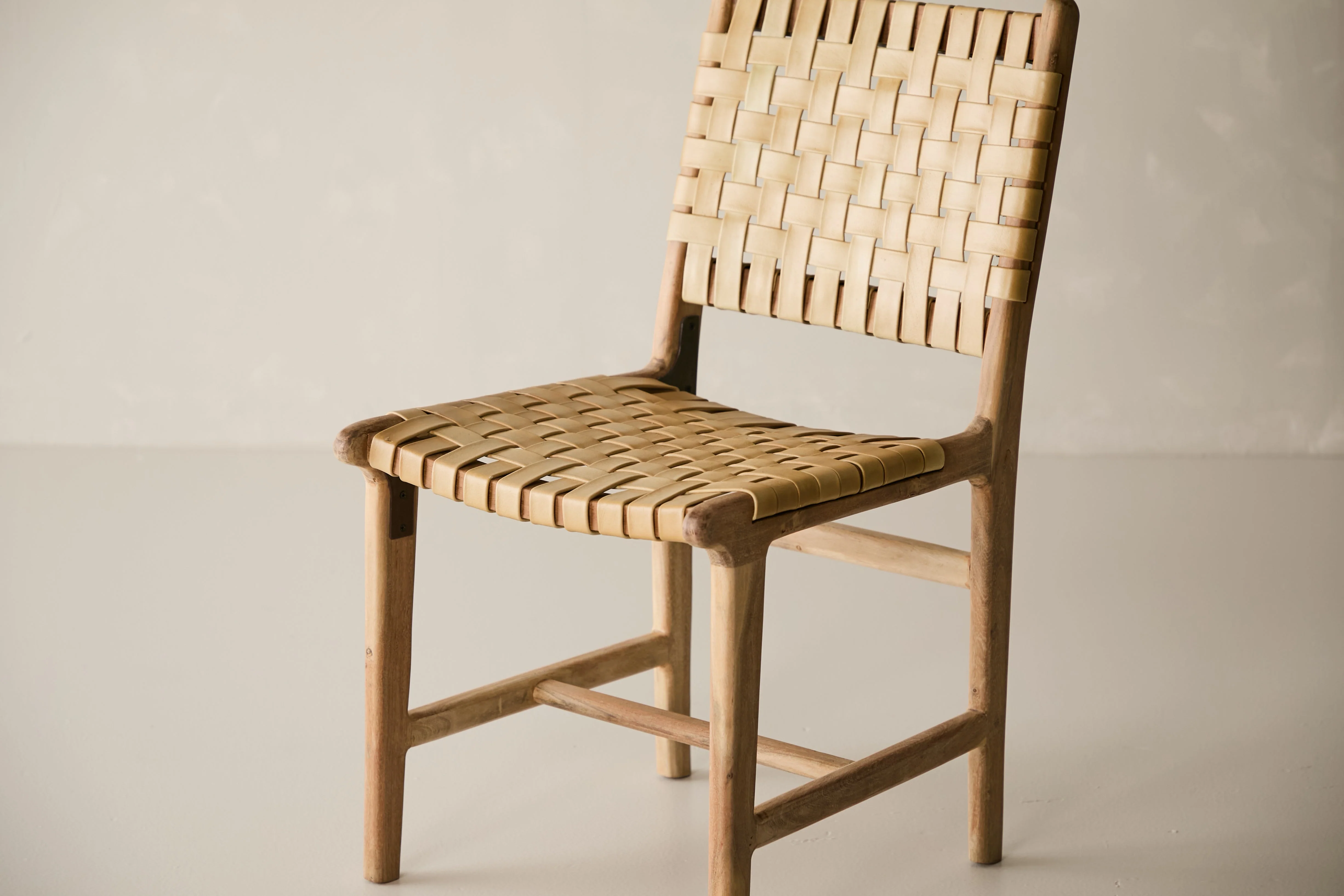Trellis Dining Chair - Tan Leather - Image 4