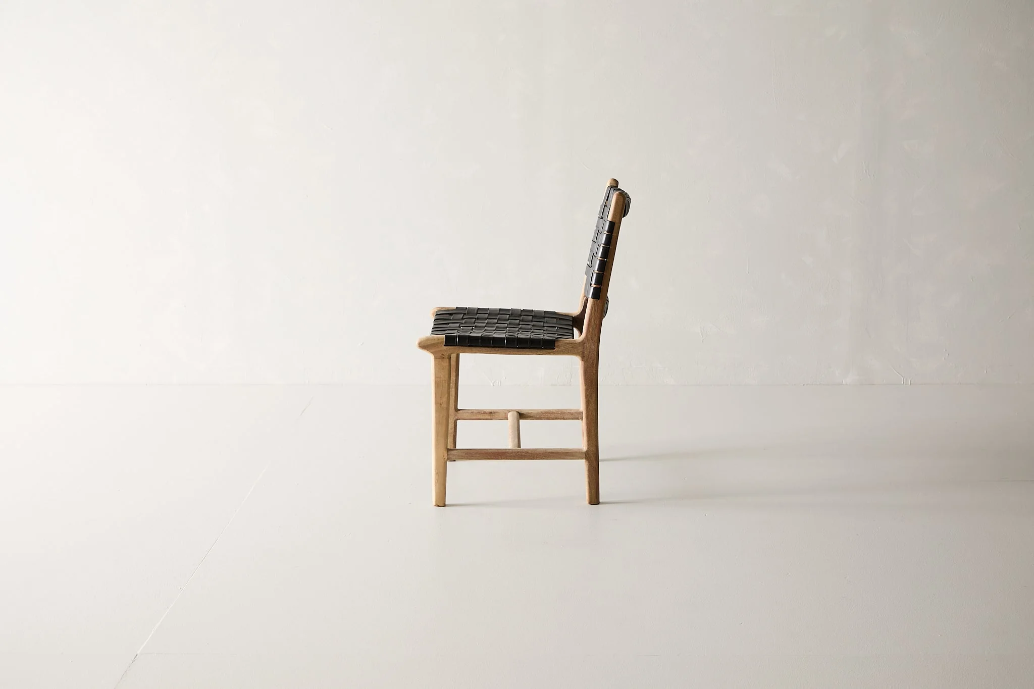 Trellis Dining Chair - Black Leather - Image 5