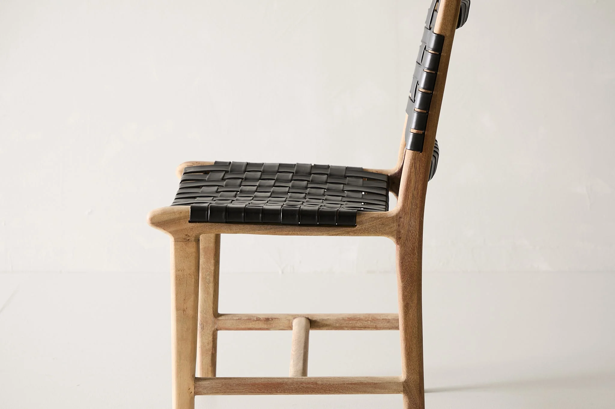 Trellis Dining Chair - Black Leather - Image 6