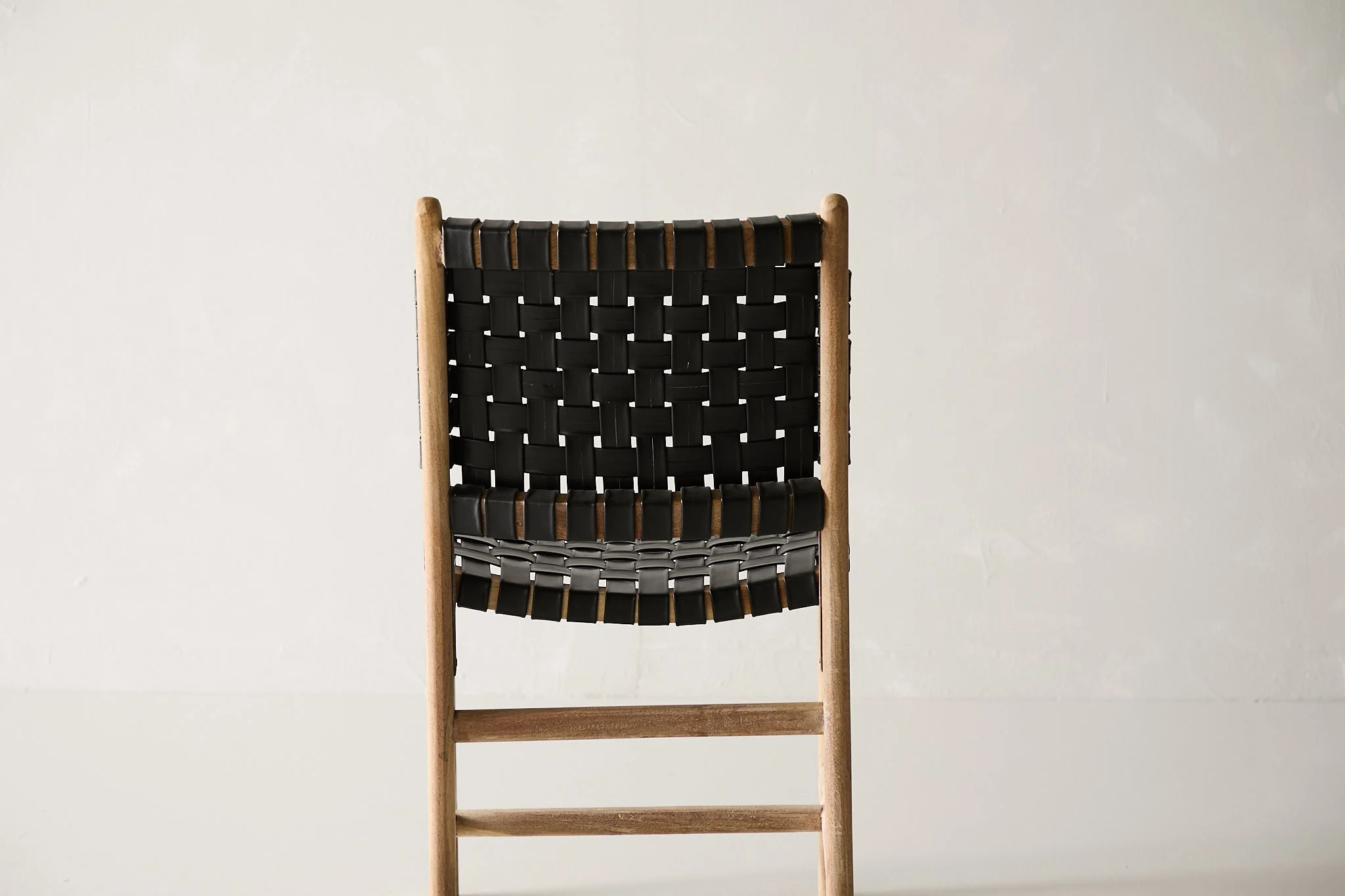 Trellis Dining Chair - Black Leather - Image 8