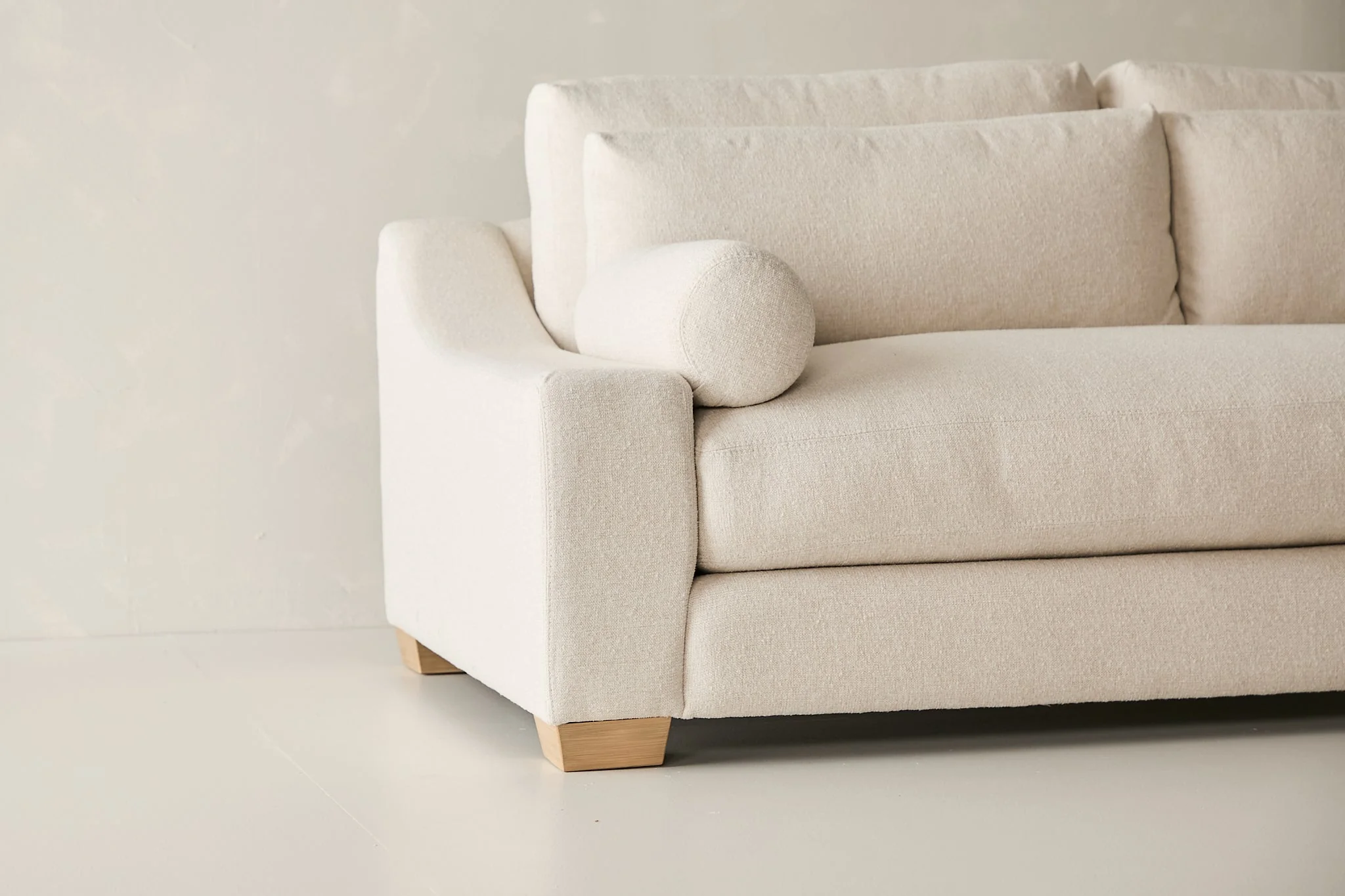 Napa Mid-Sofa - Southpaw Fabric in Cream - Image 4
