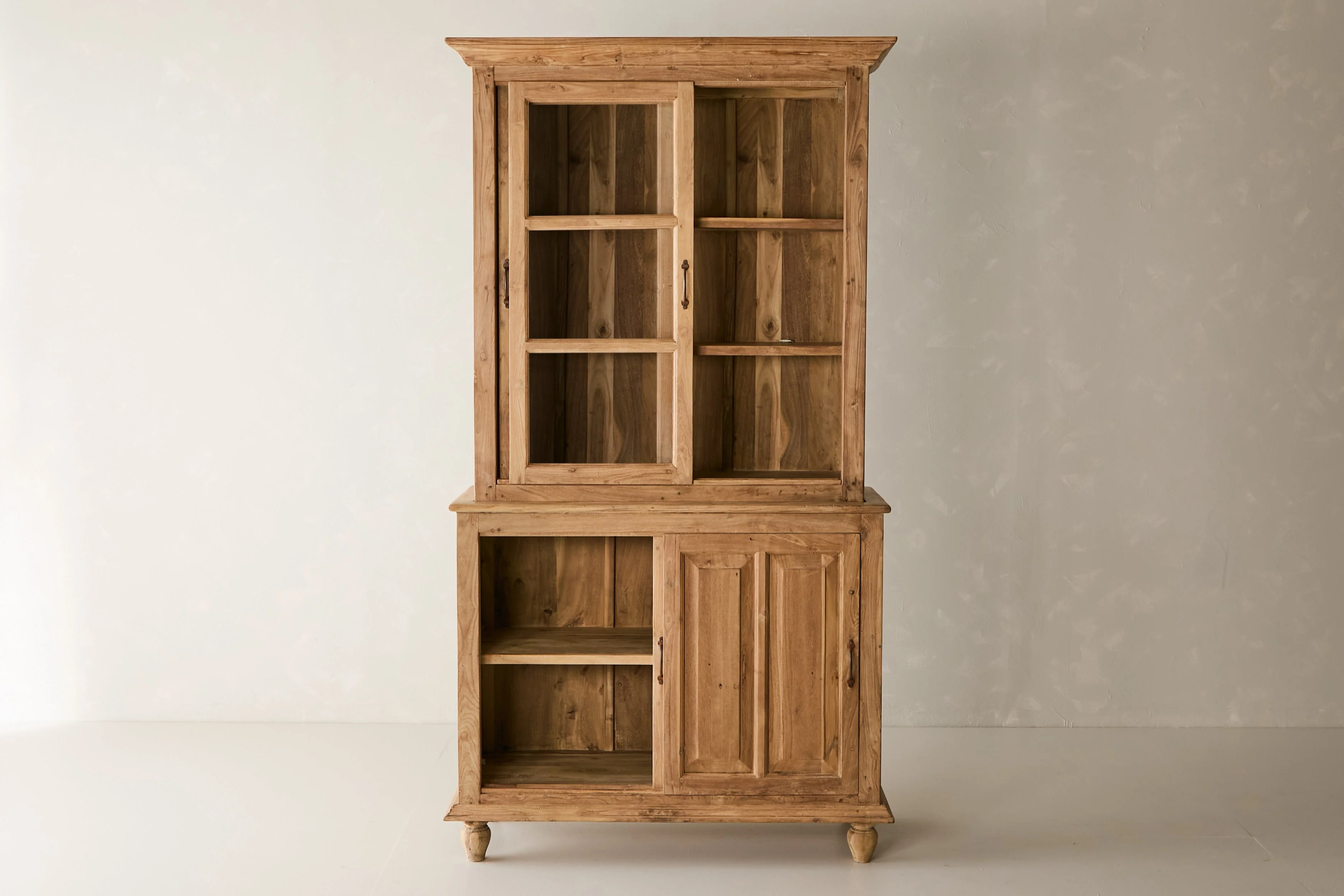 Brooks Two-Part Teak Display Hutch - Image 4