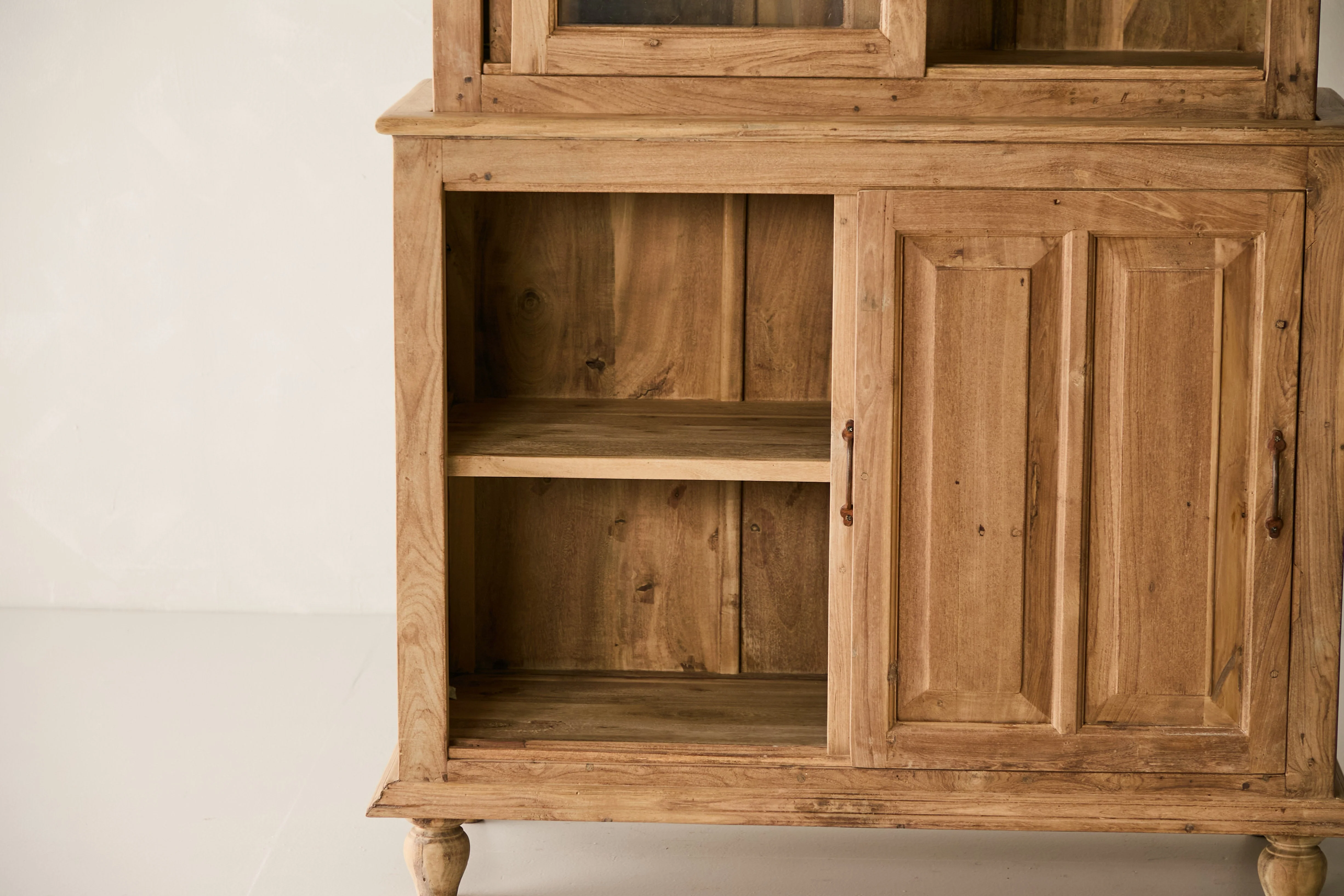 Brooks Two-Part Teak Display Hutch - Image 5