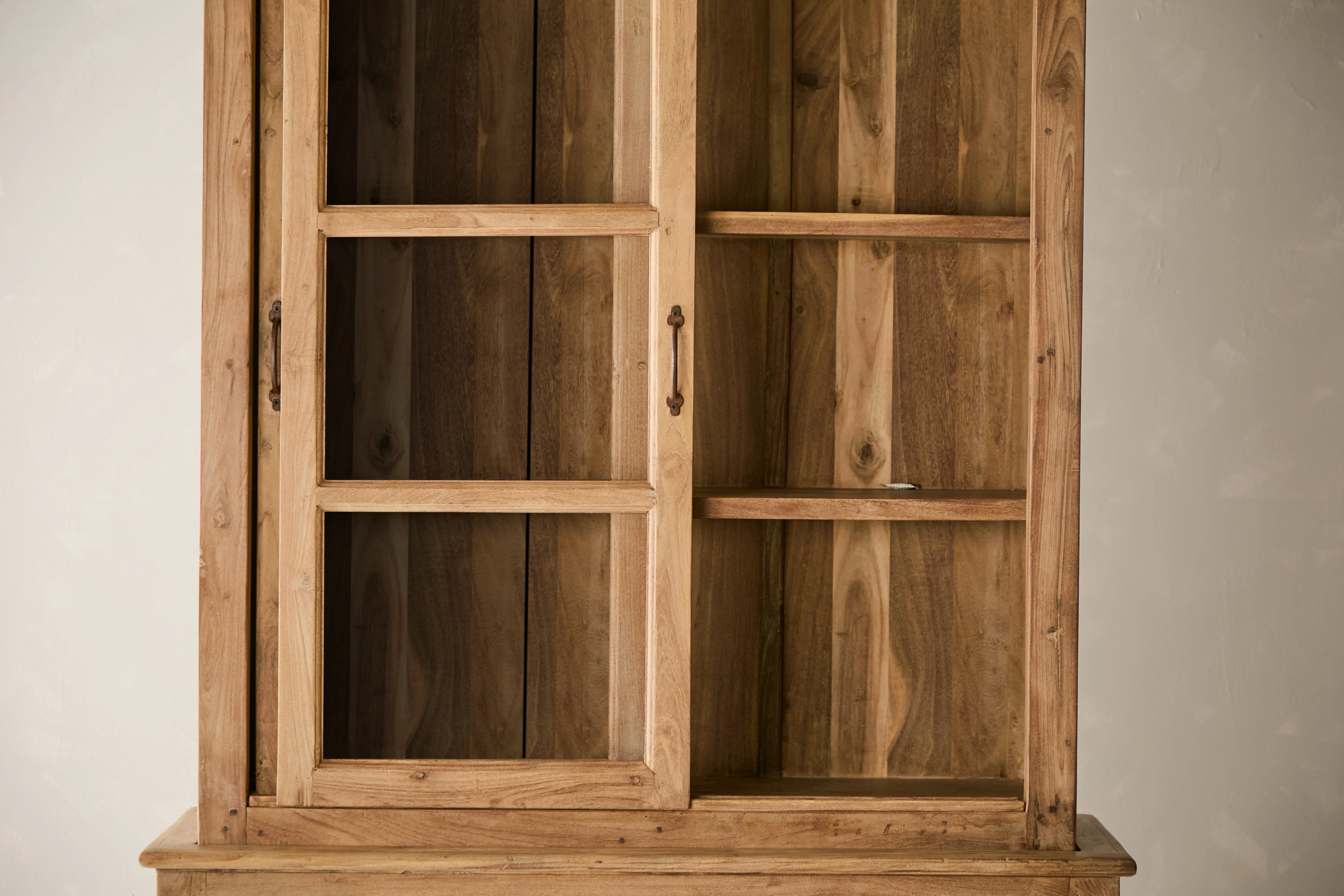 Brooks Two-Part Teak Display Hutch - Image 6