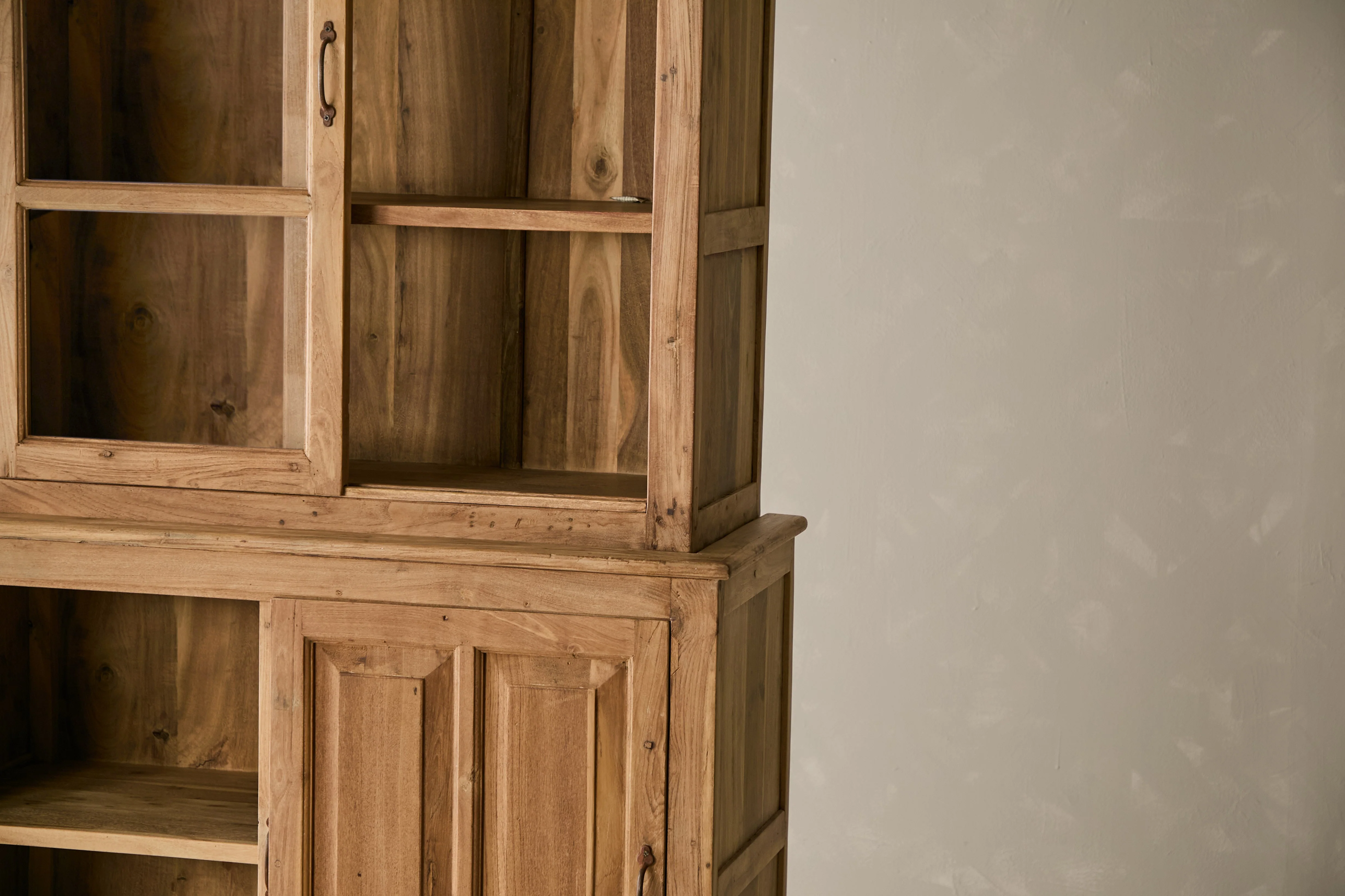 Brooks Two-Part Teak Display Hutch - Image 7