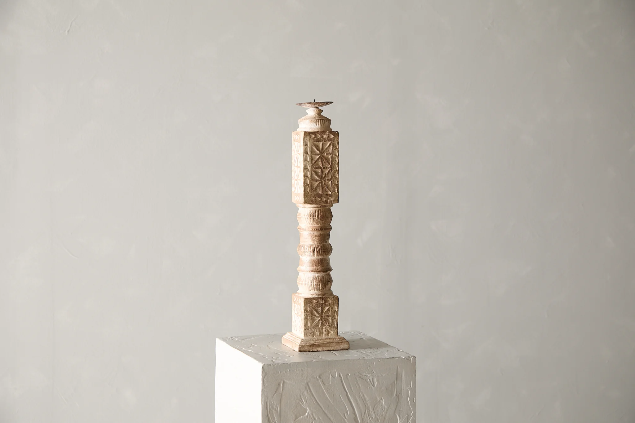 Vintage Carved Banister Candle Stand - Image 4