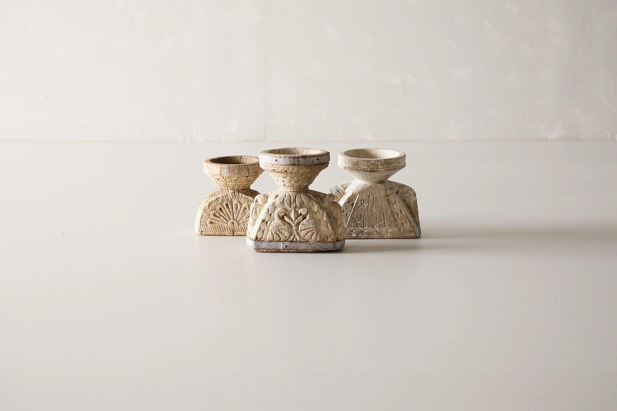 Vintage Carved Seeder Candle Stand - Image 4
